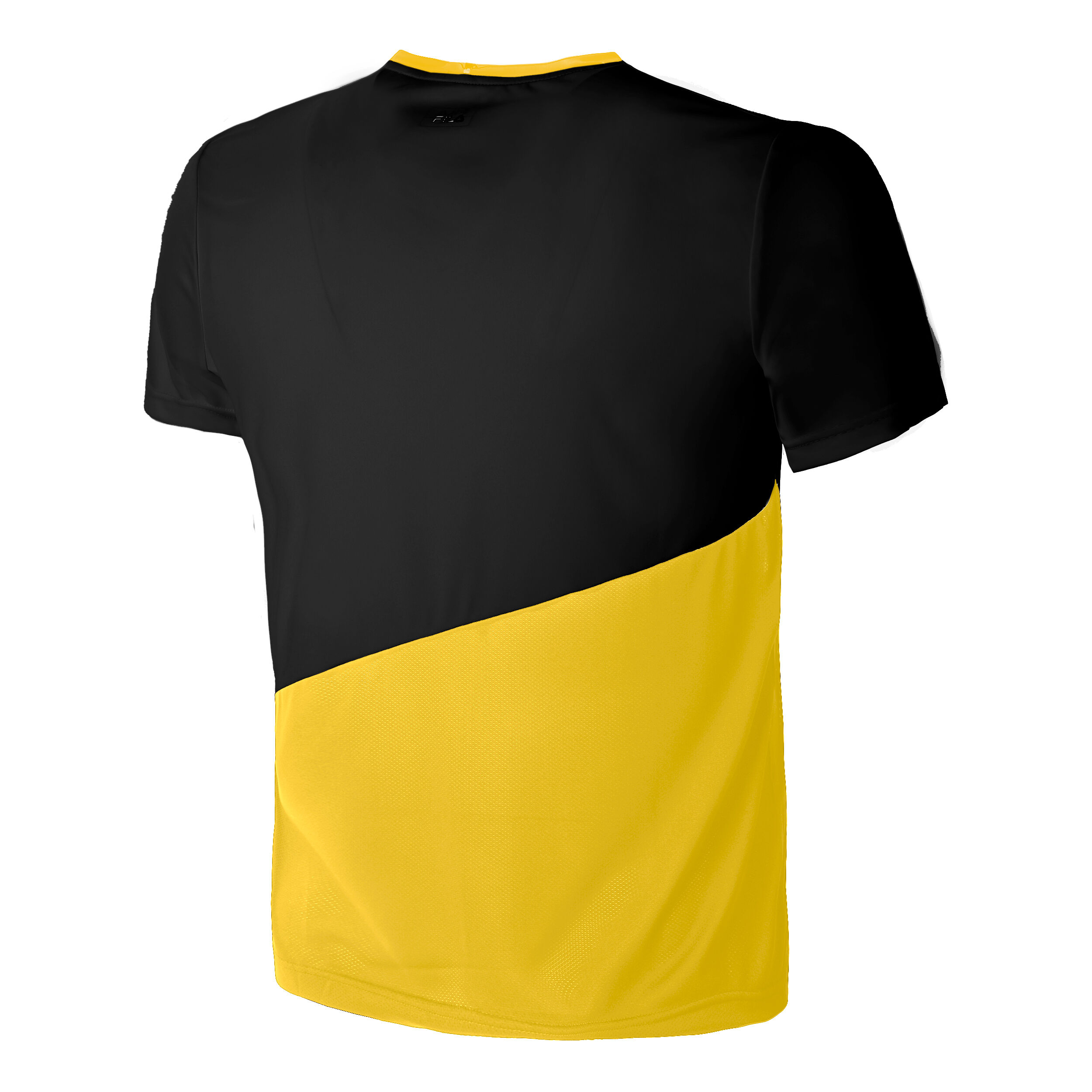 Black and shop yellow fila shirt