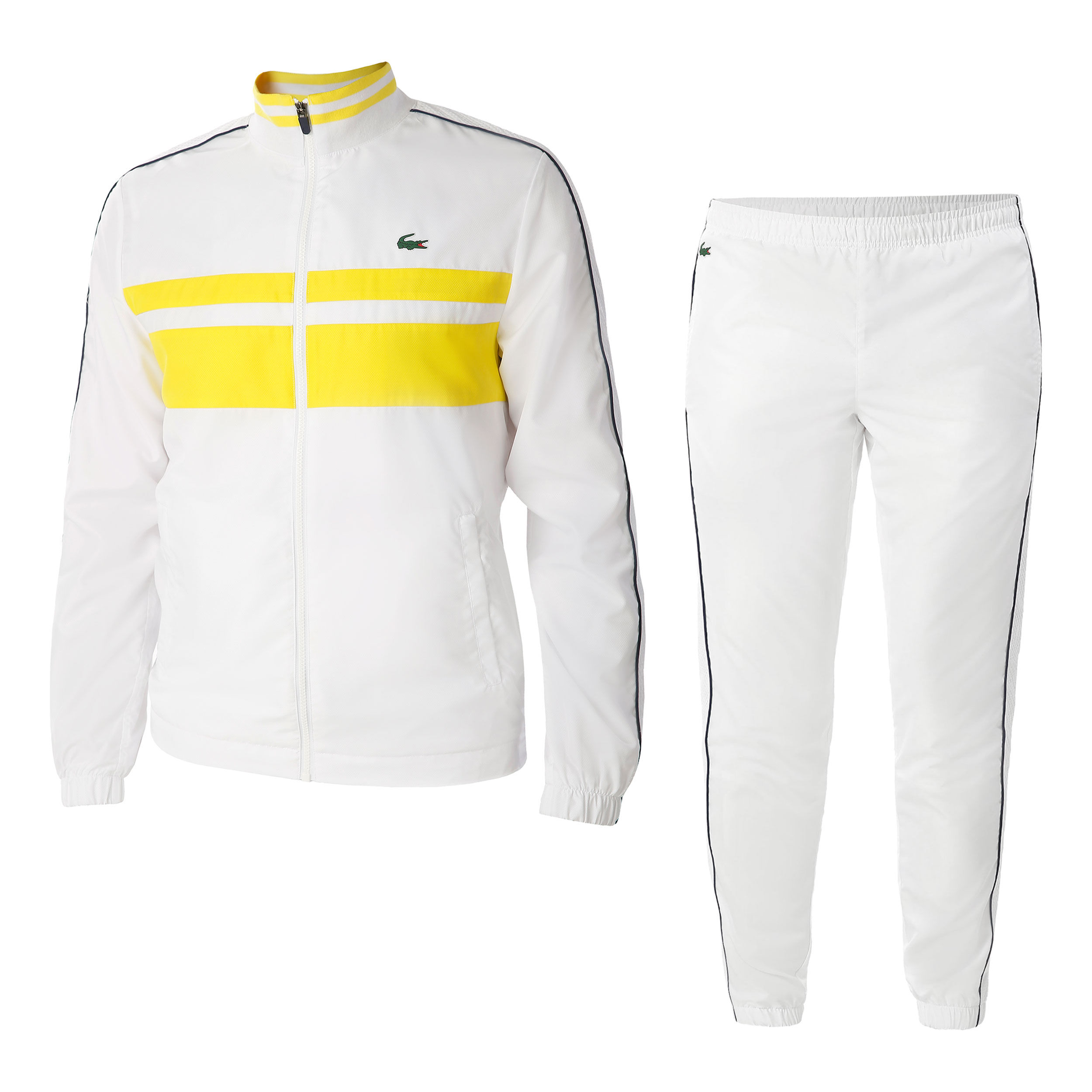 Yellow lacoste tracksuit best sale