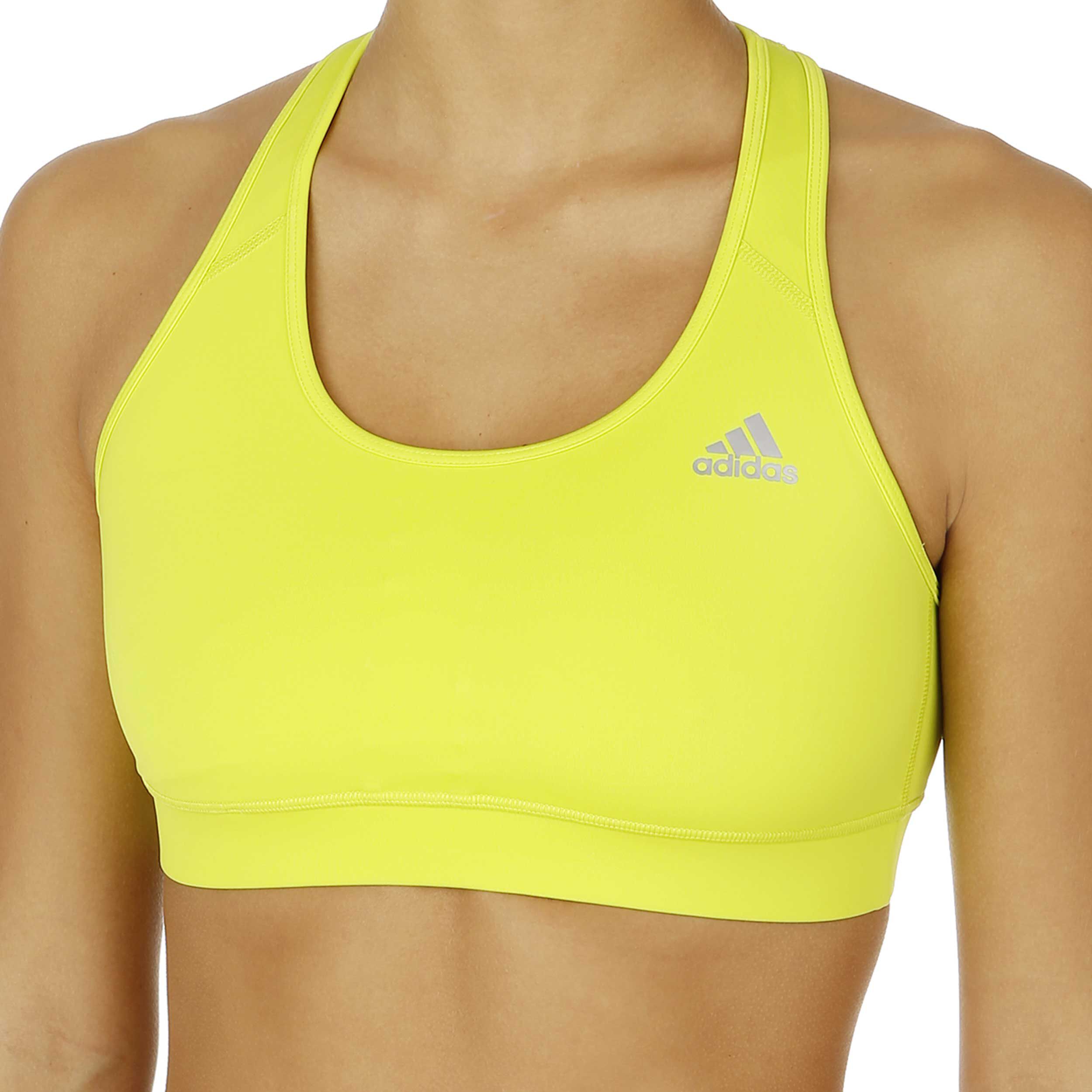 yellow adidas sports bra