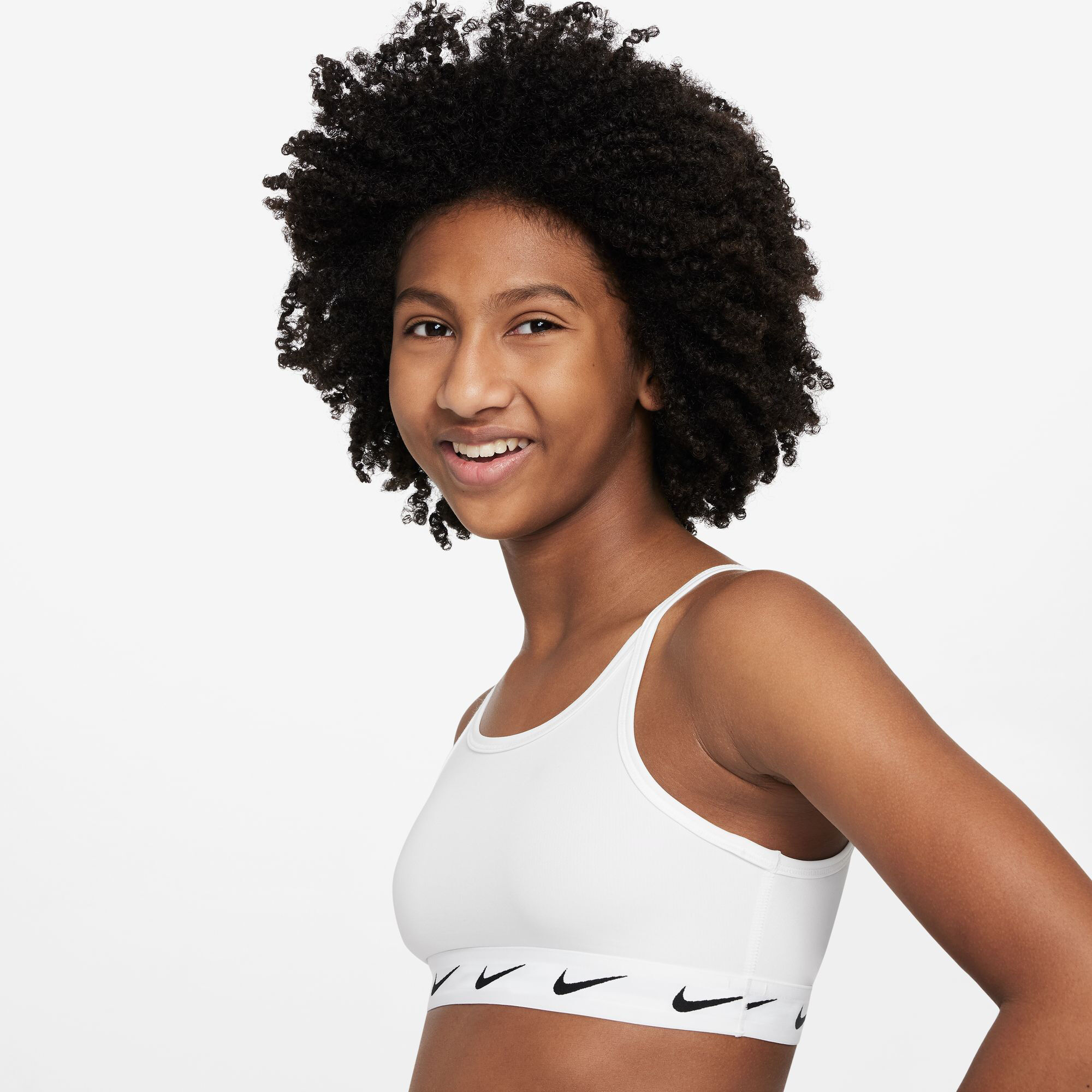 Kids white sports bra on sale