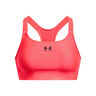 Heatgear High Sports Bras Women-Coral