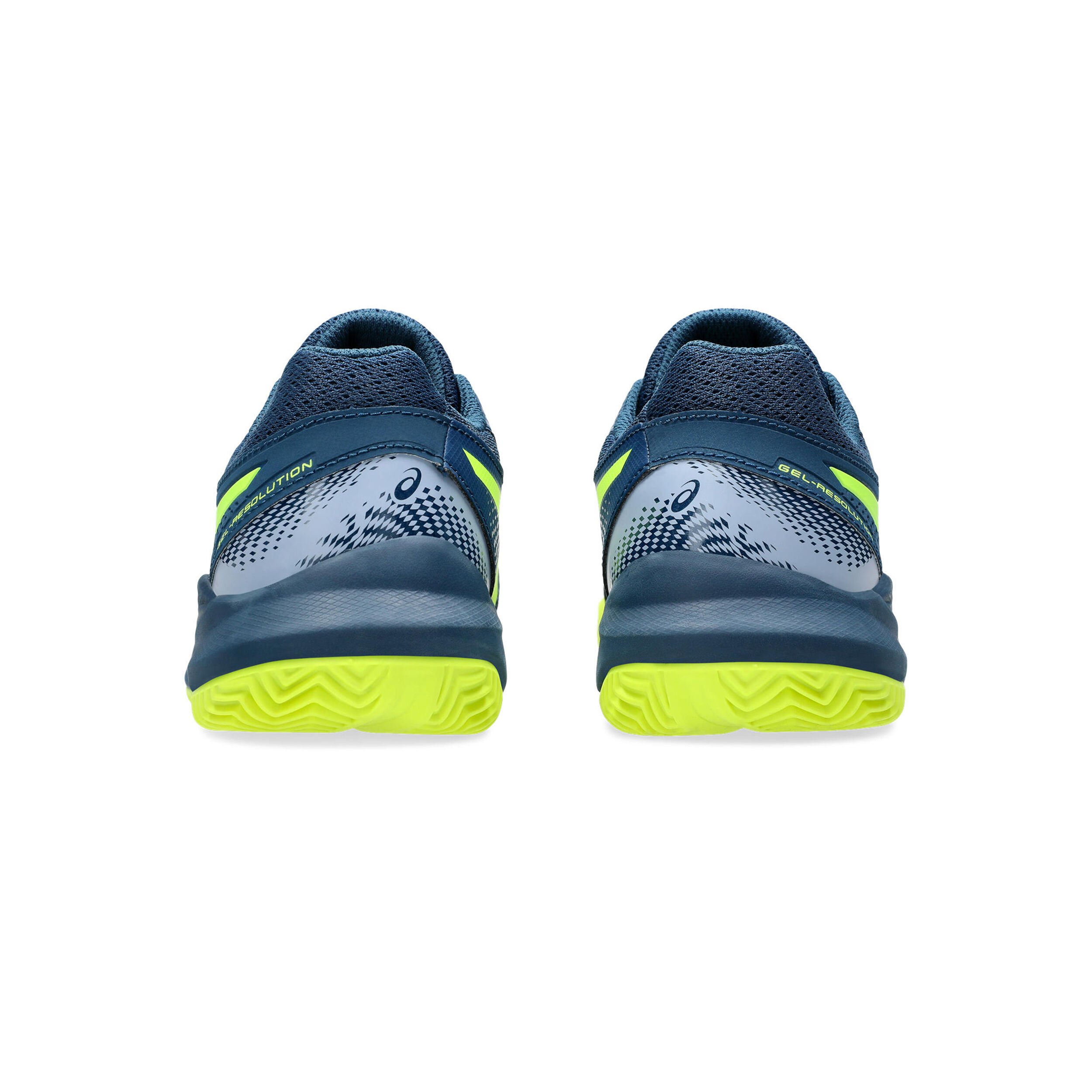 Gel Resolution 9 GS Clay Court Shoe Kids Dark Blue Neon Yellow