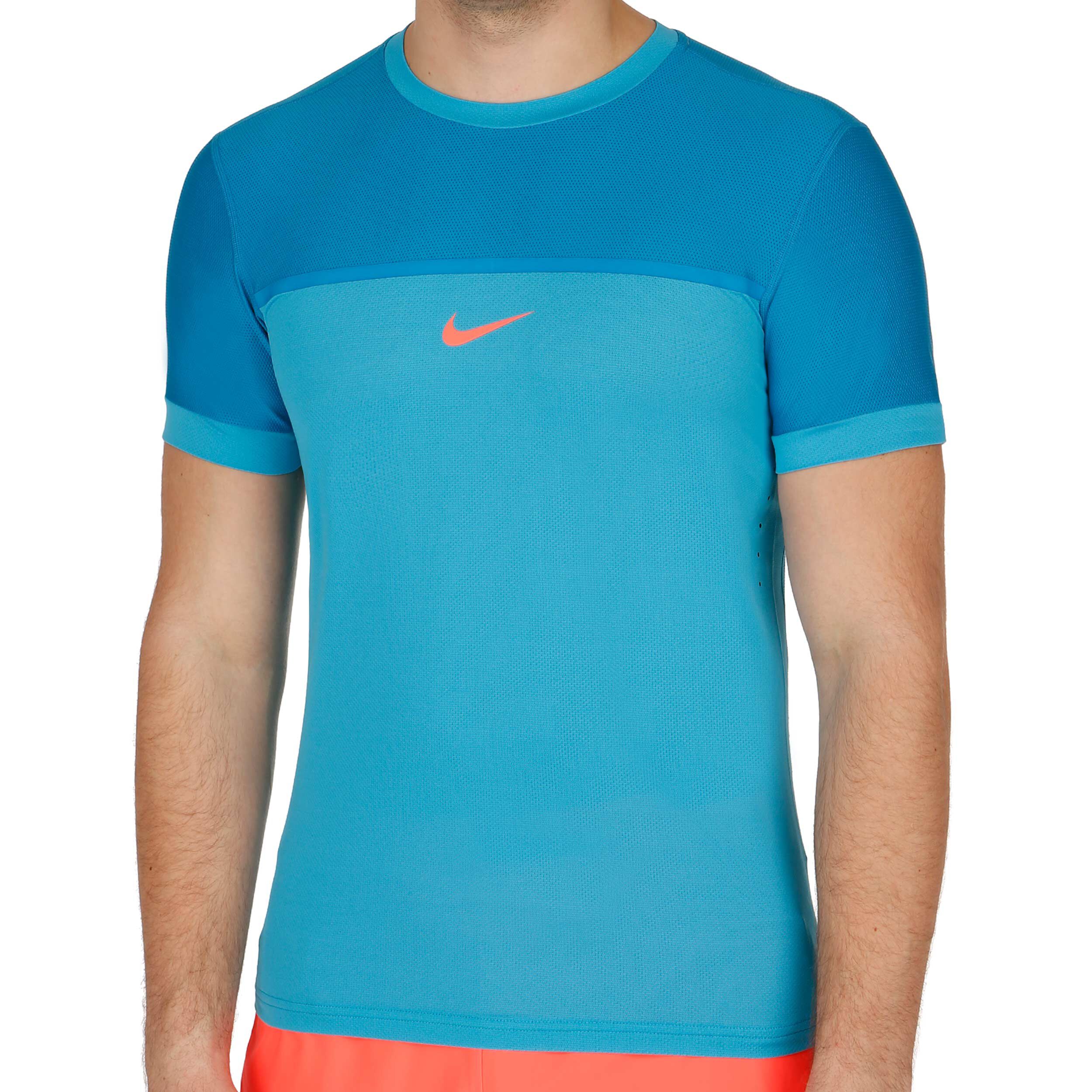 Nike Rafael Nadal Challenger Premier Crew T Shirt Men Blue