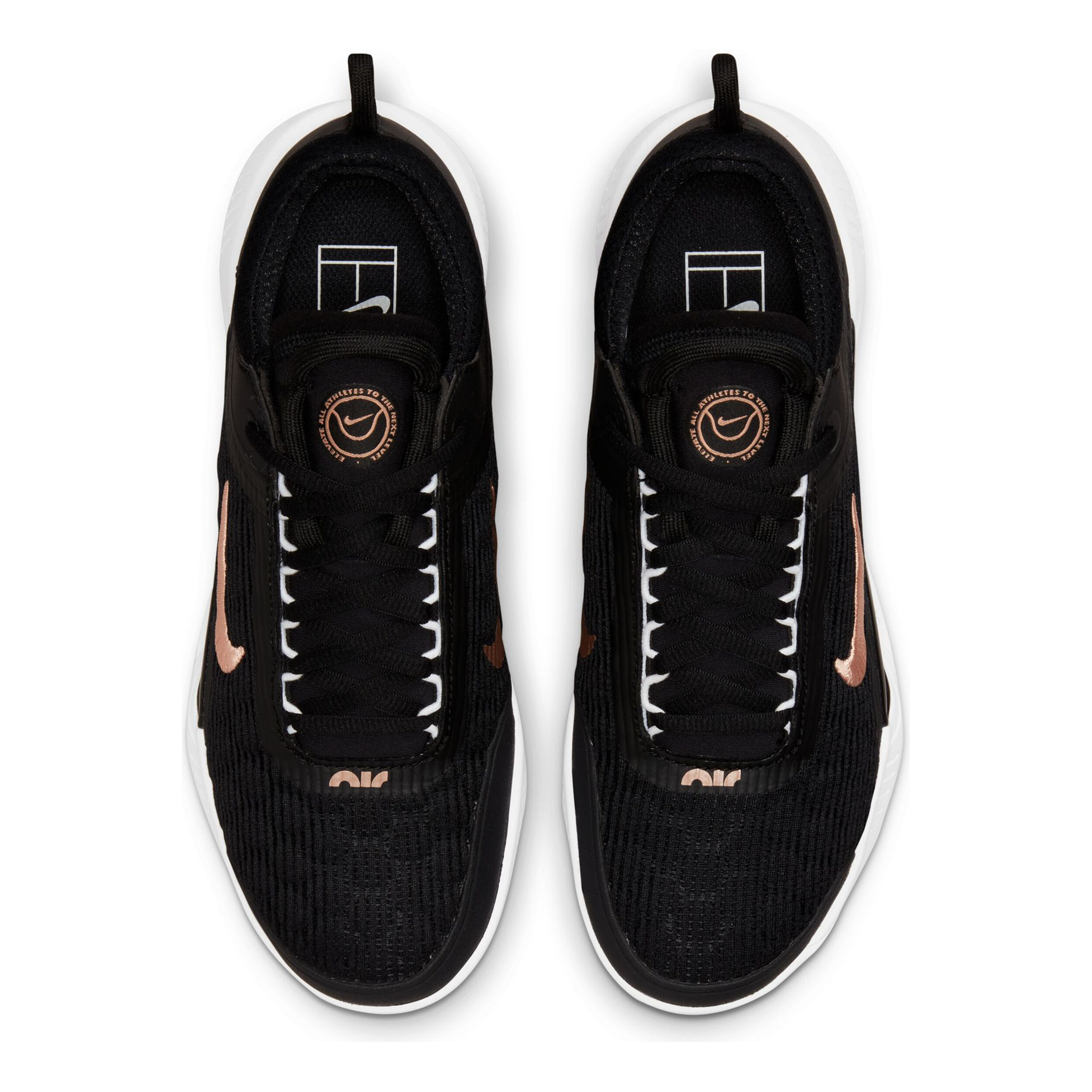 Women's nike black and rose gold shoes on sale