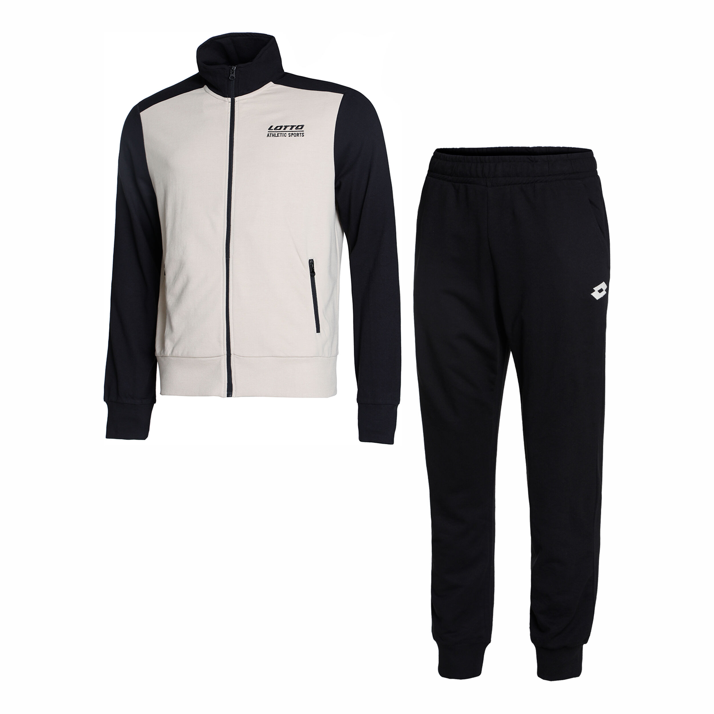 Buy Lotto Triple VI Tracksuit Men Beige Black online Tennis Point UK