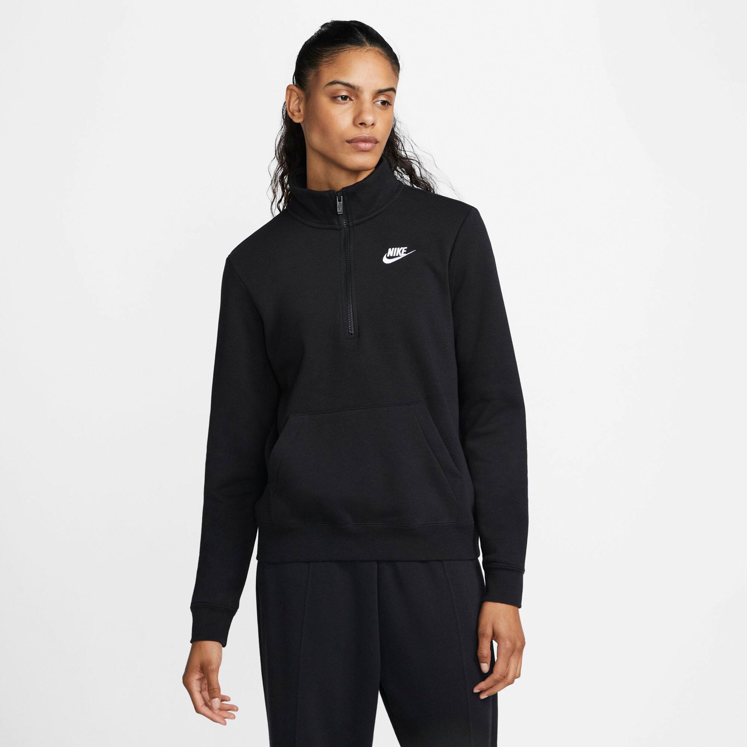 Buy Nike Sportswear New Sportswear Club Half Zip Sweatshirt Women Black online Tennis Point UK