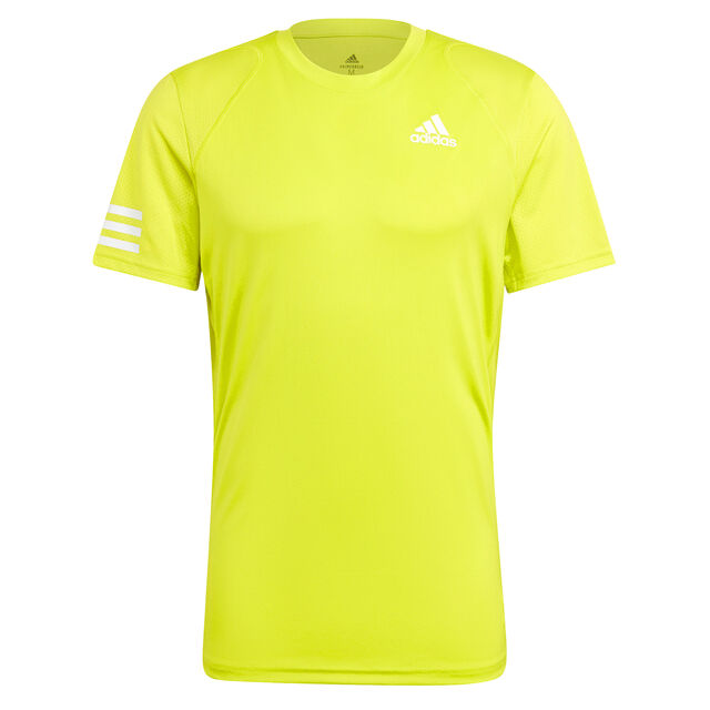 buy adidas Club 3-Stripes T-Shirt Men - Neon Yellow online | Tennis-Point