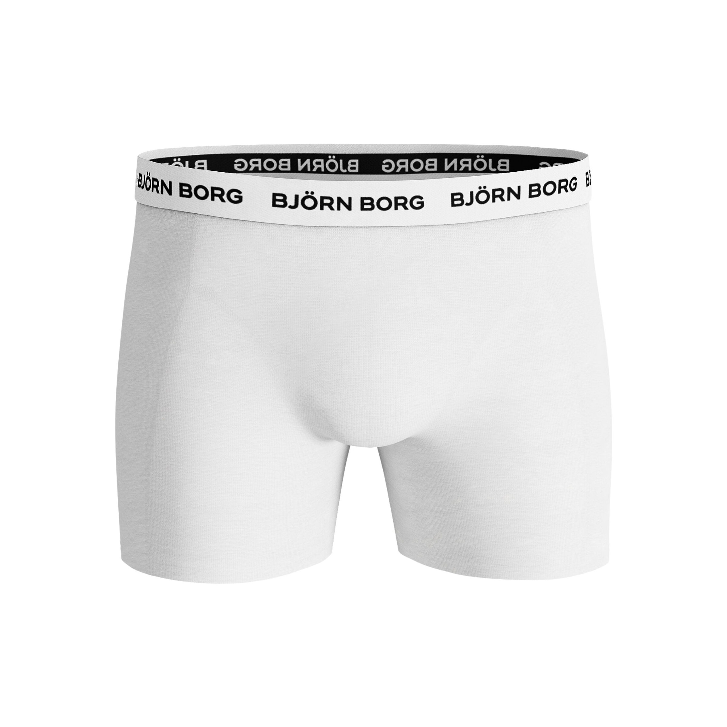 Solid Sammy Boxer Shorts 5 Pack Men Black White