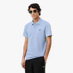 Lacoste Clothing Lacoste Ribbed Collar Polo Men - blue grey, white