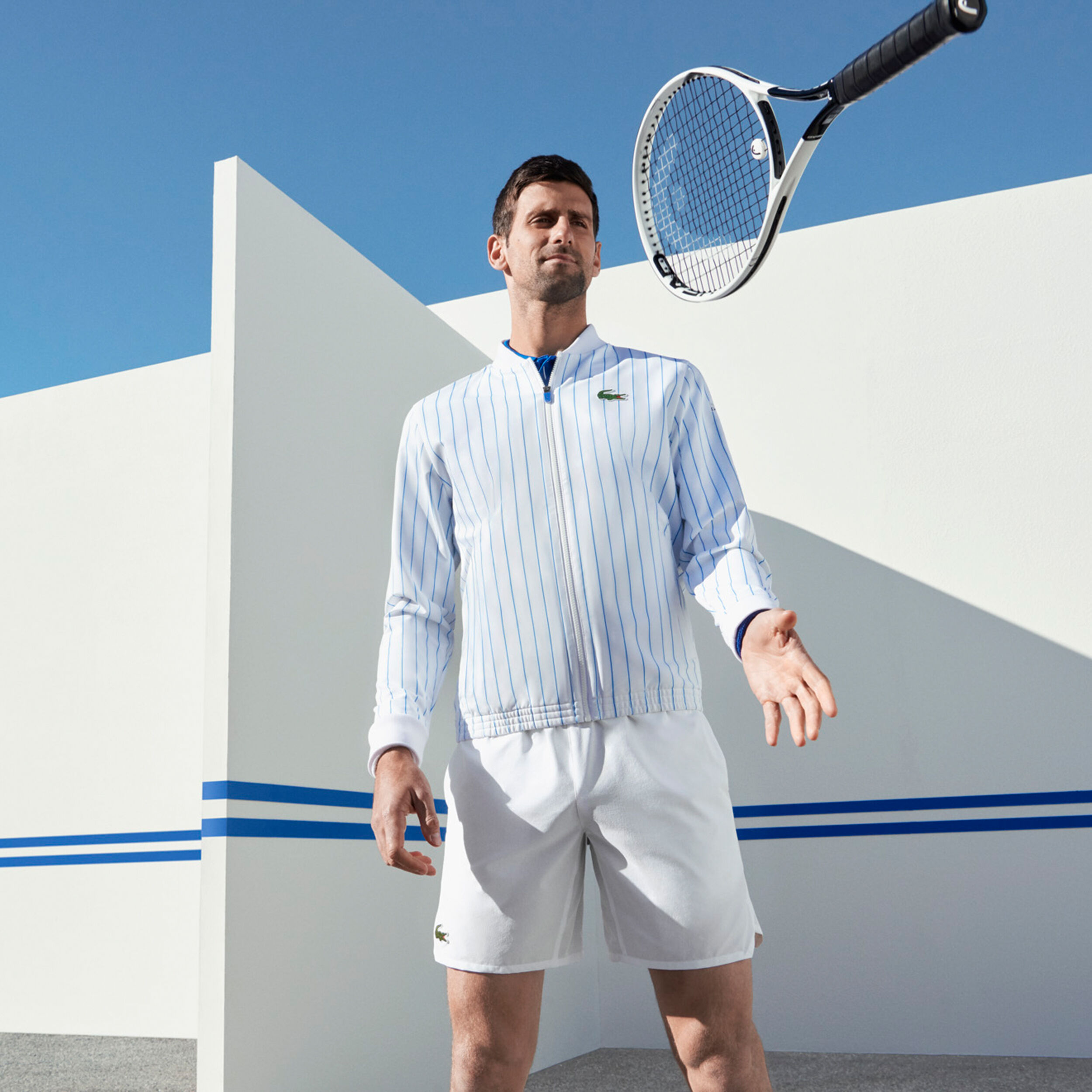 Buy Lacoste Novak Djokovic Shorts Men White Blue online Tennis Point UK