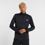 New Balance Clothing New Balance Knit 1/4 Zip Long Sleeve Men-Black