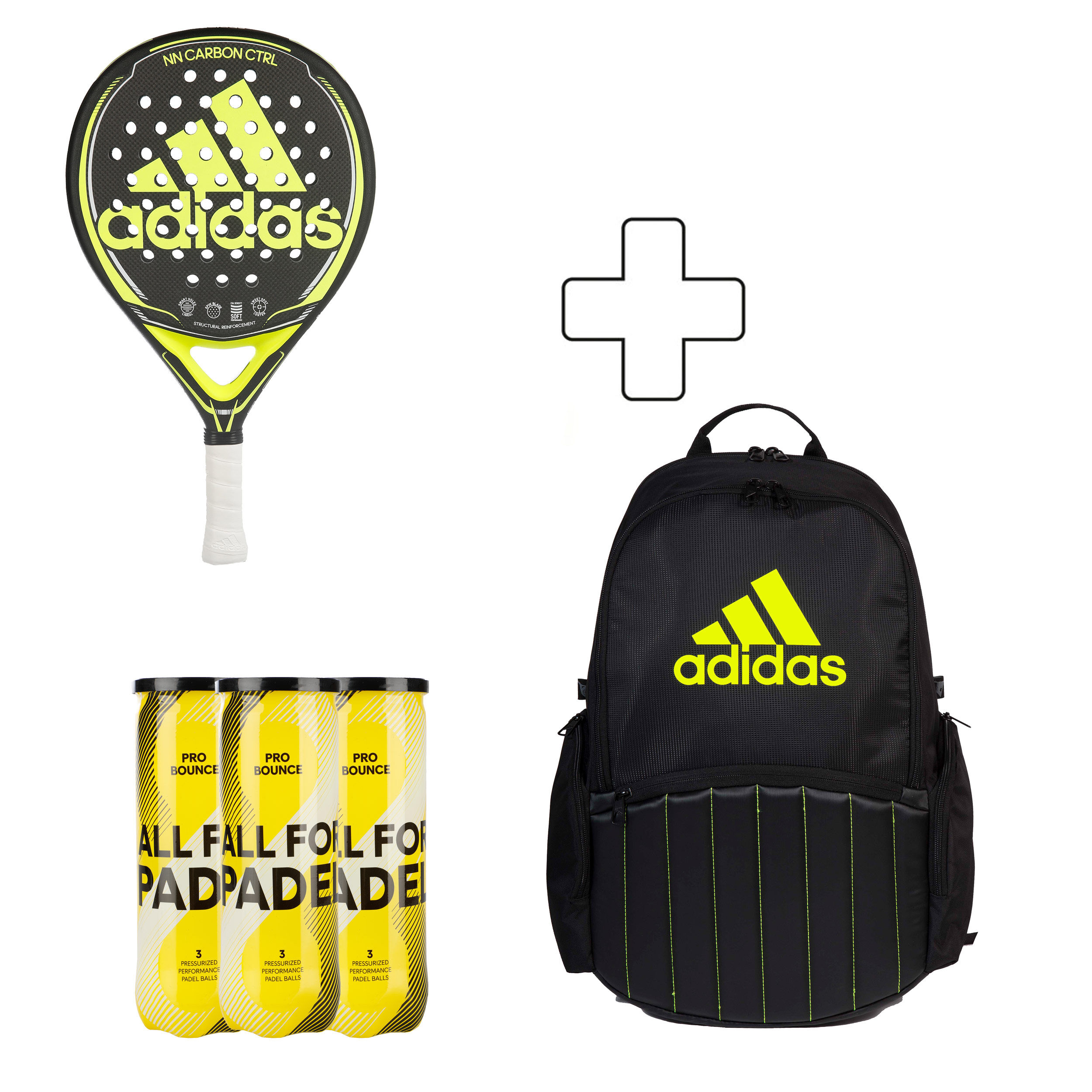 Buy adidas NN Carbon Ctrl plus tennis bag plus 3x ball can