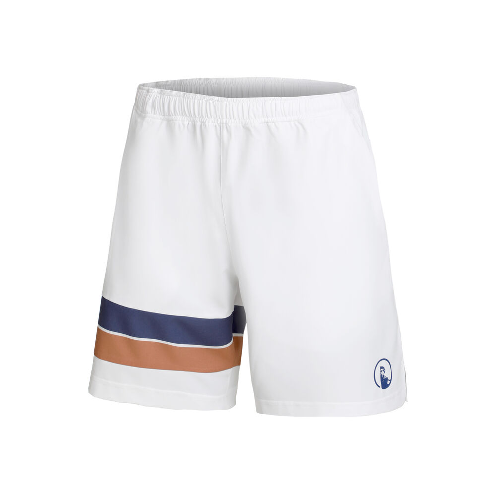 Quiet Please Retro Stripe Block Smash Shorts Men white