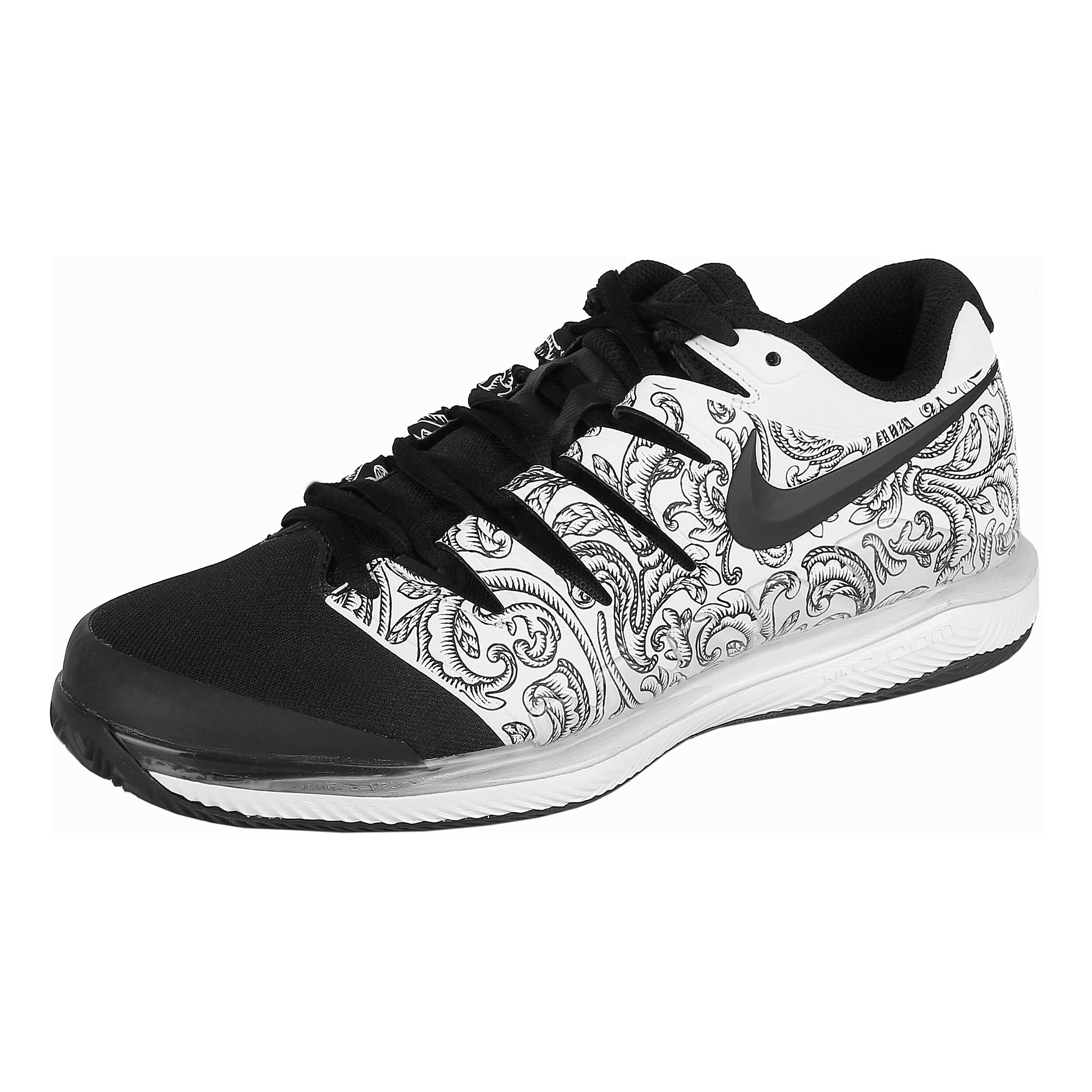 Men's air zoom vapor x tennis hotsell shoes black and white