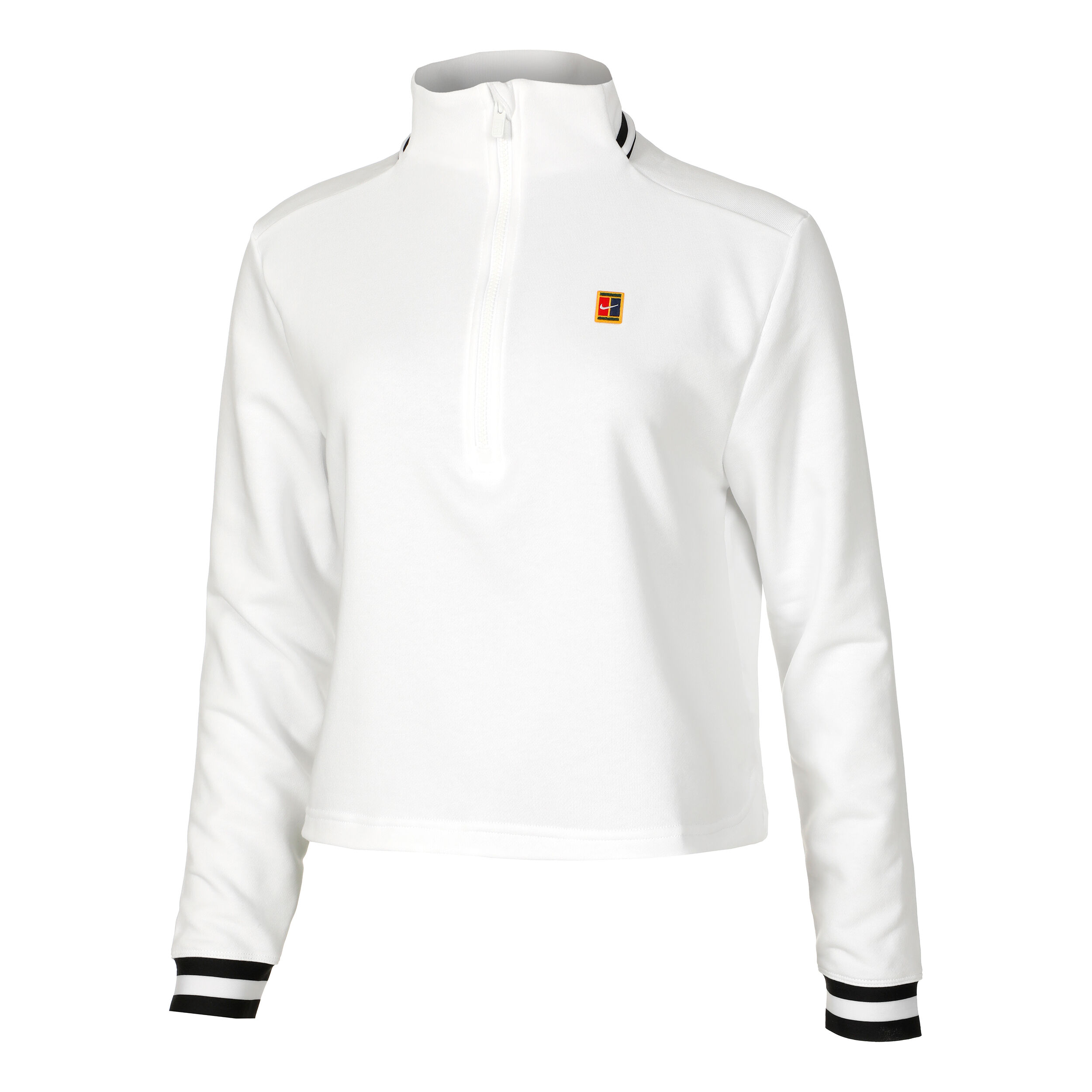 Dri Fit Court Heritage 1 4 Zip Sweatshirt Women White