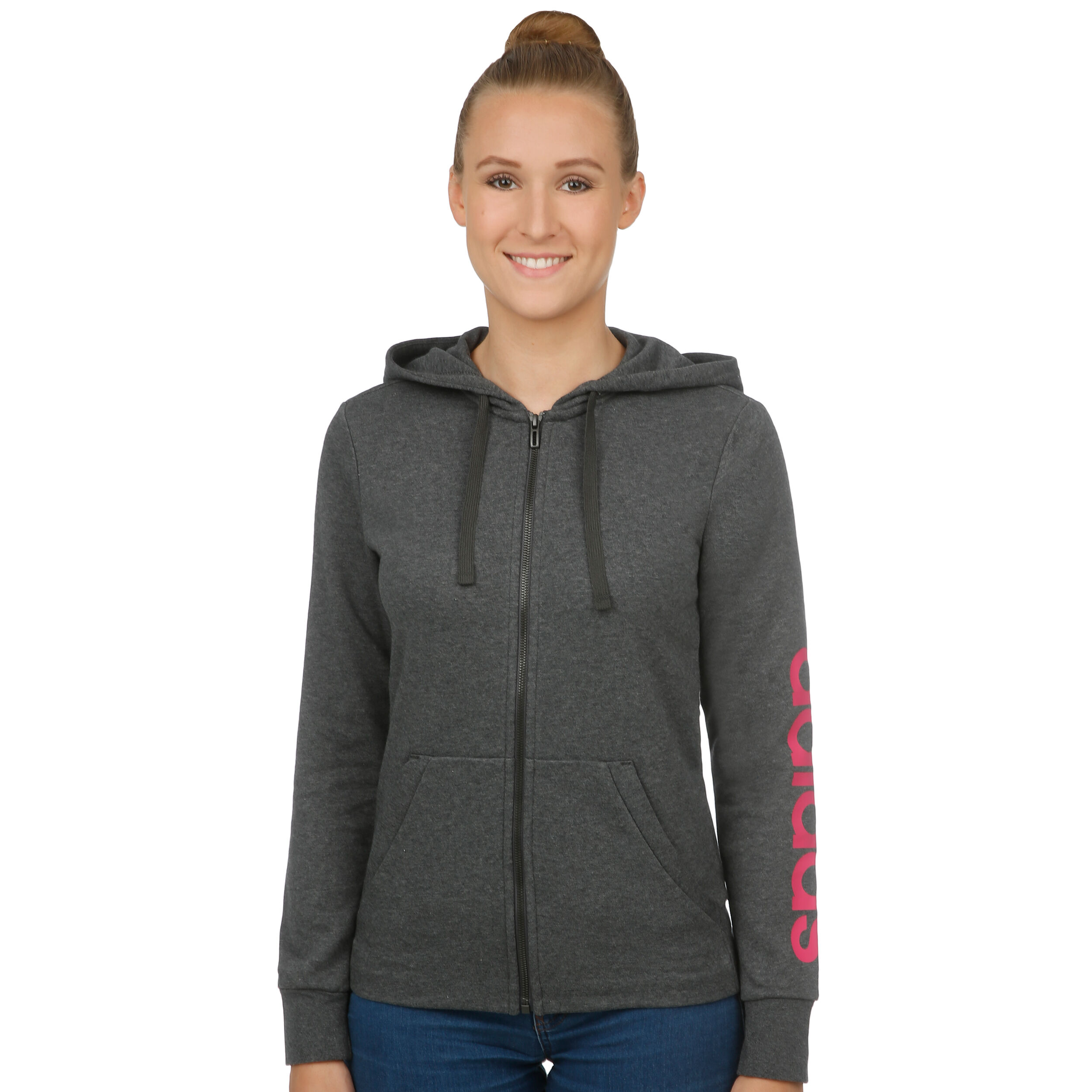 Adidas women's essentials hotsell linear full zip hoodie
