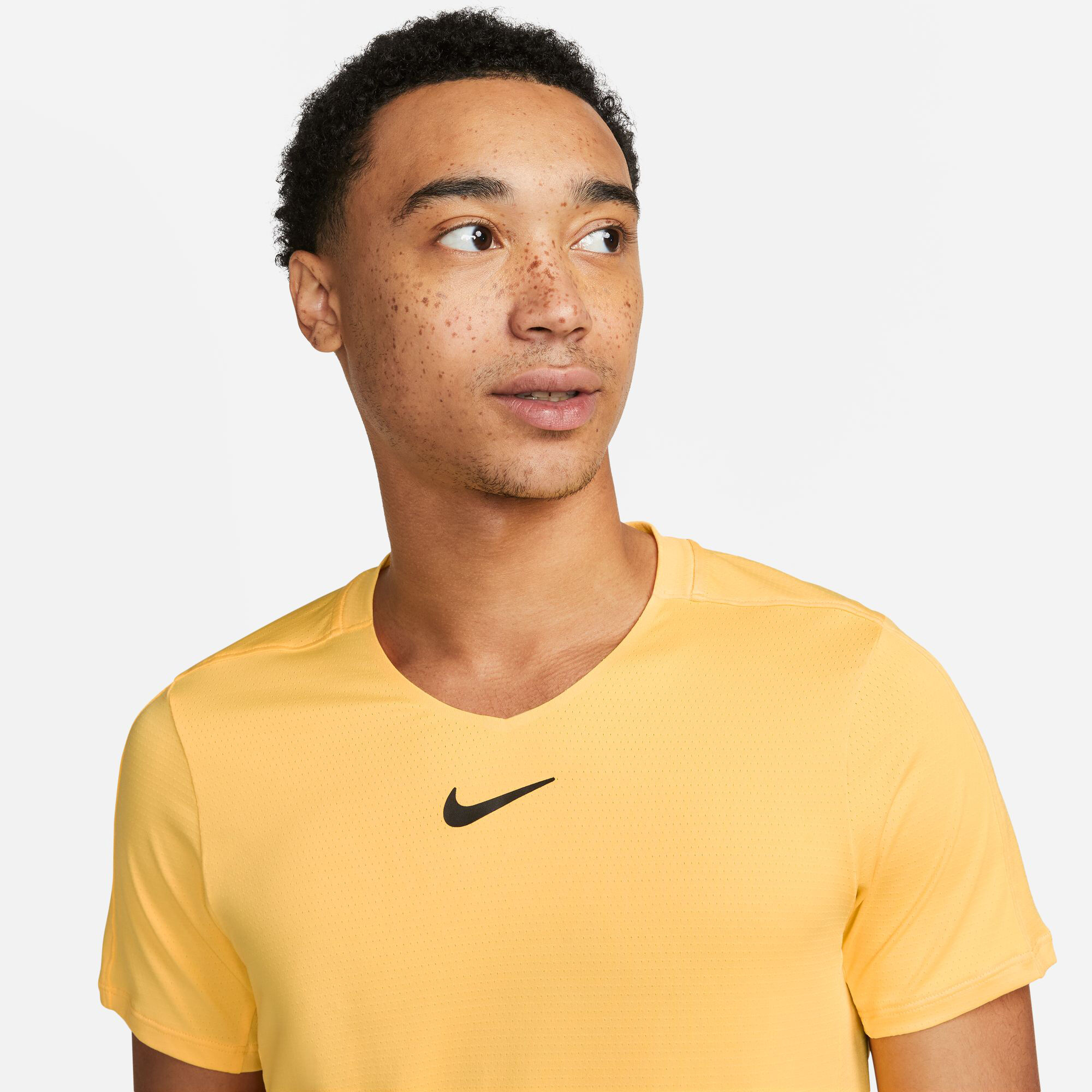 Yellow nike dri fit shirt hot sale