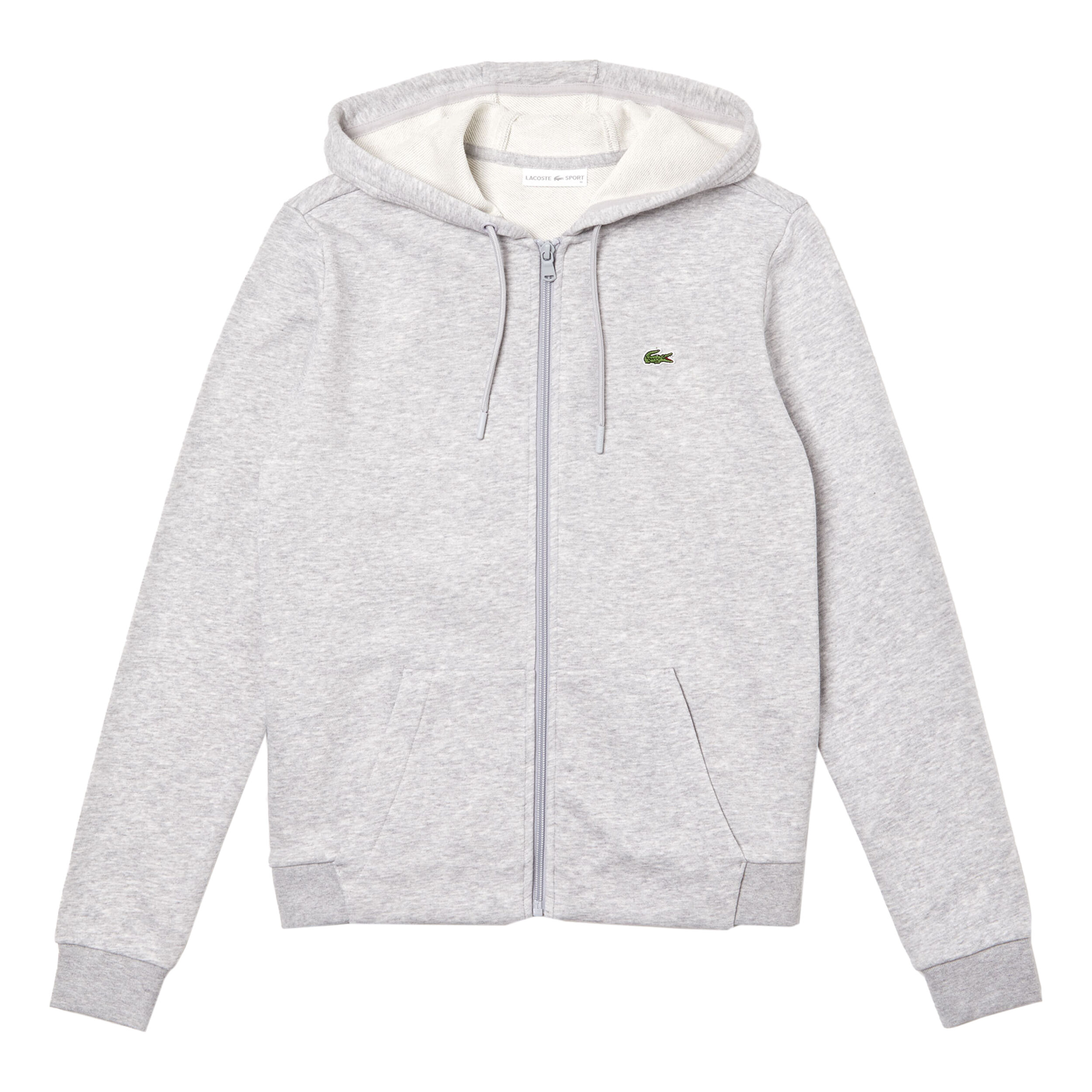Zip Hoodie Women Lightgrey White