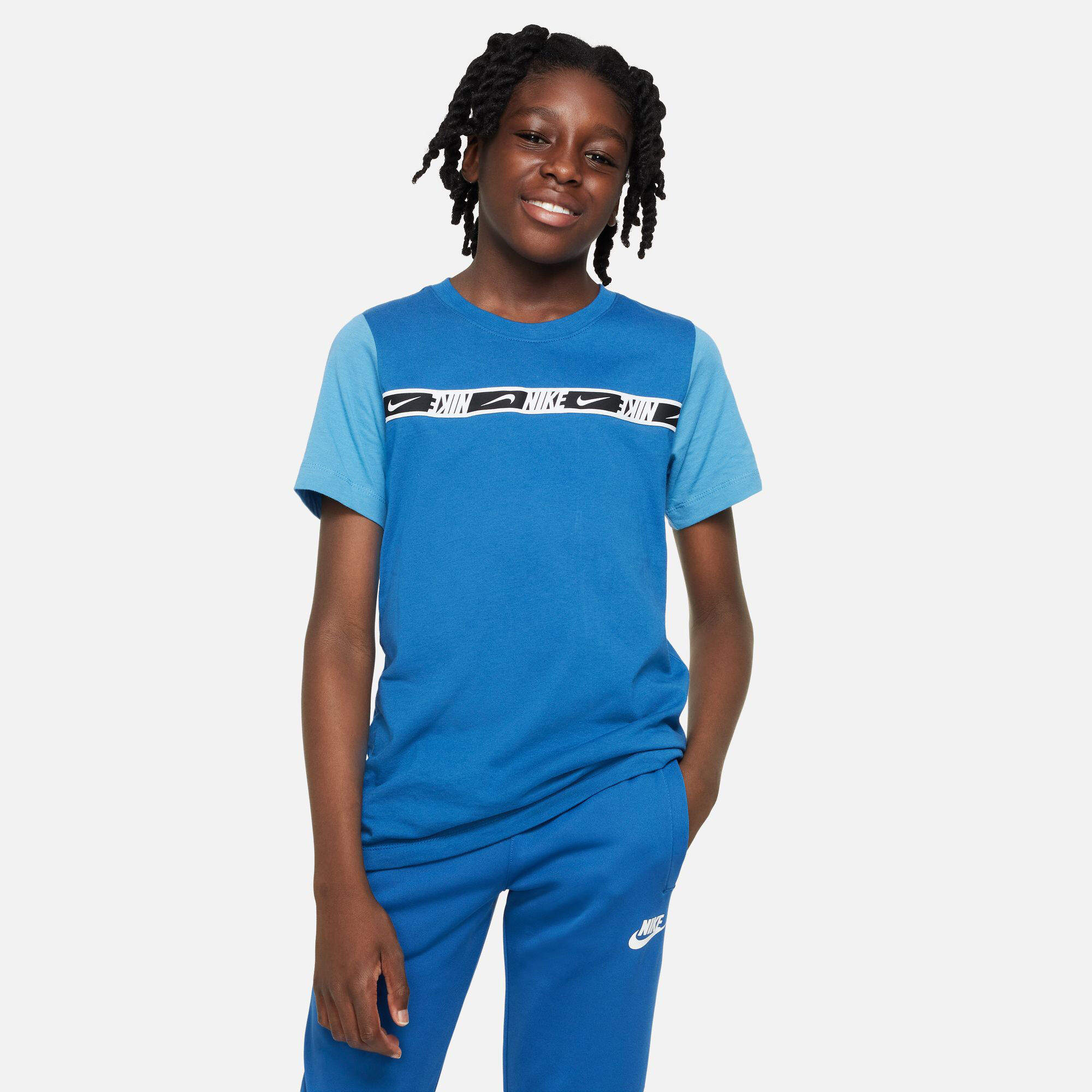 Sportswear Repeat T Shirt Boys Blue
