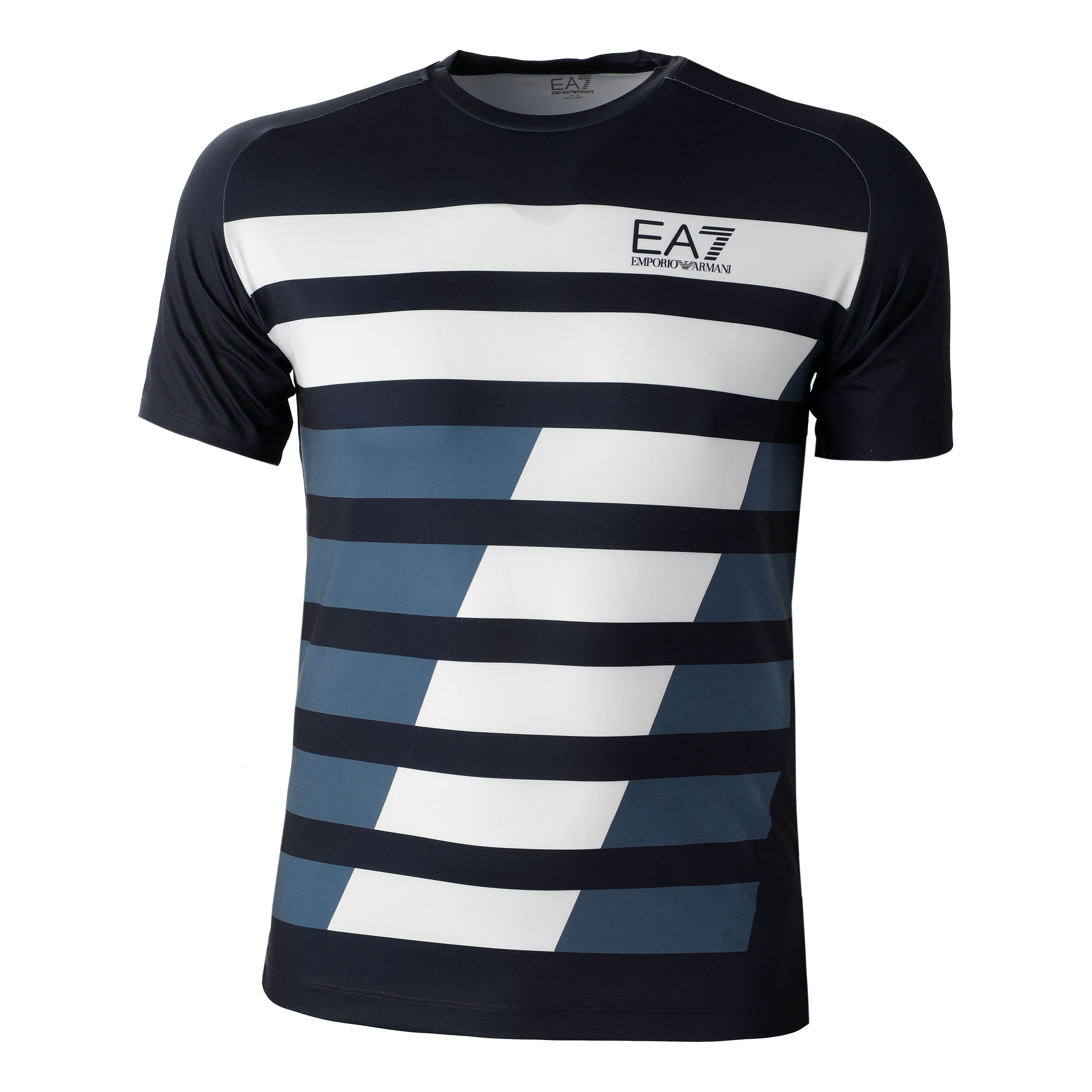 T Shirt Men Dark Blue White