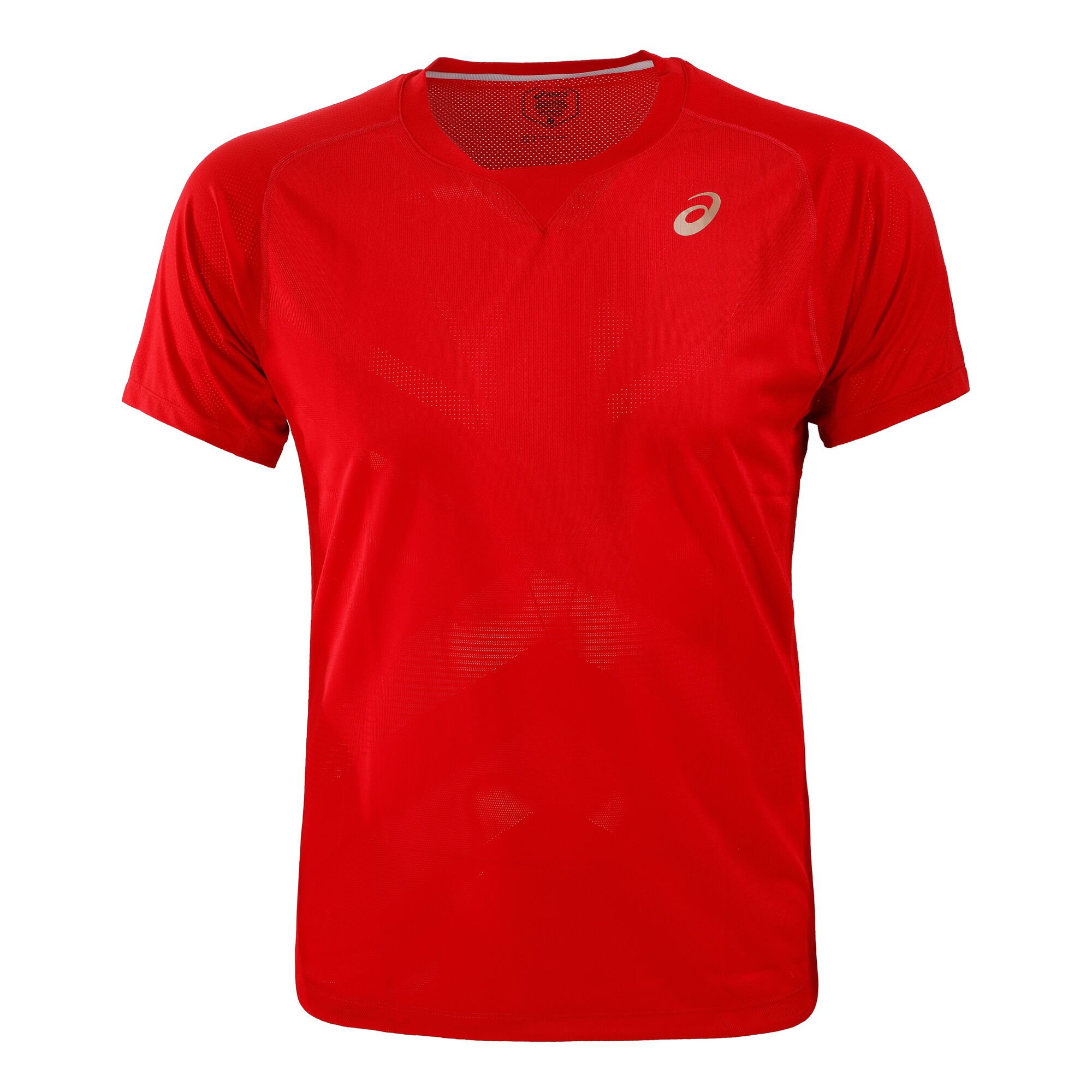 buy Asics TShirt Men Red, Gold online TennisPoint