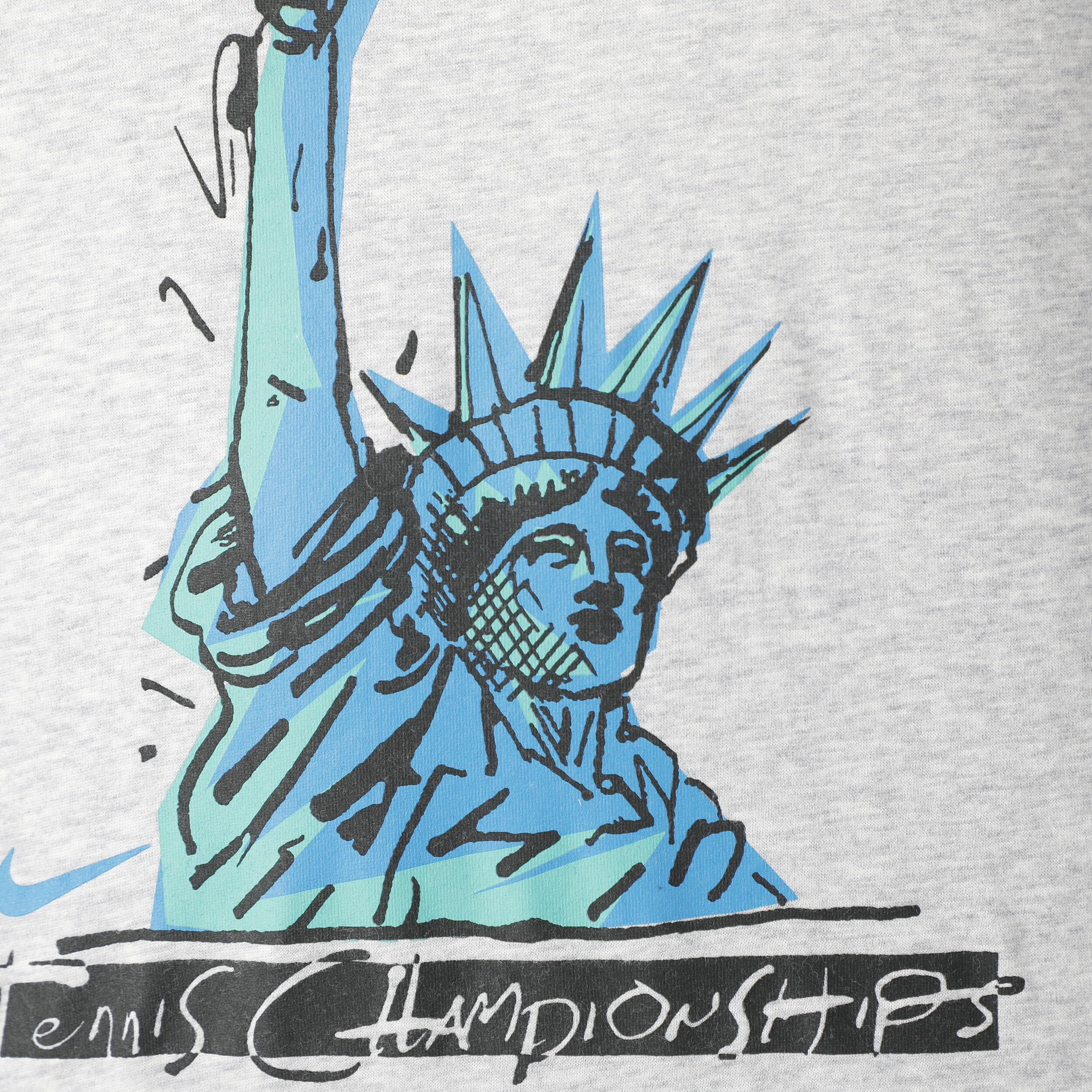 Dri Fit NYC Liberty T Shirt Men Grey Turquoise