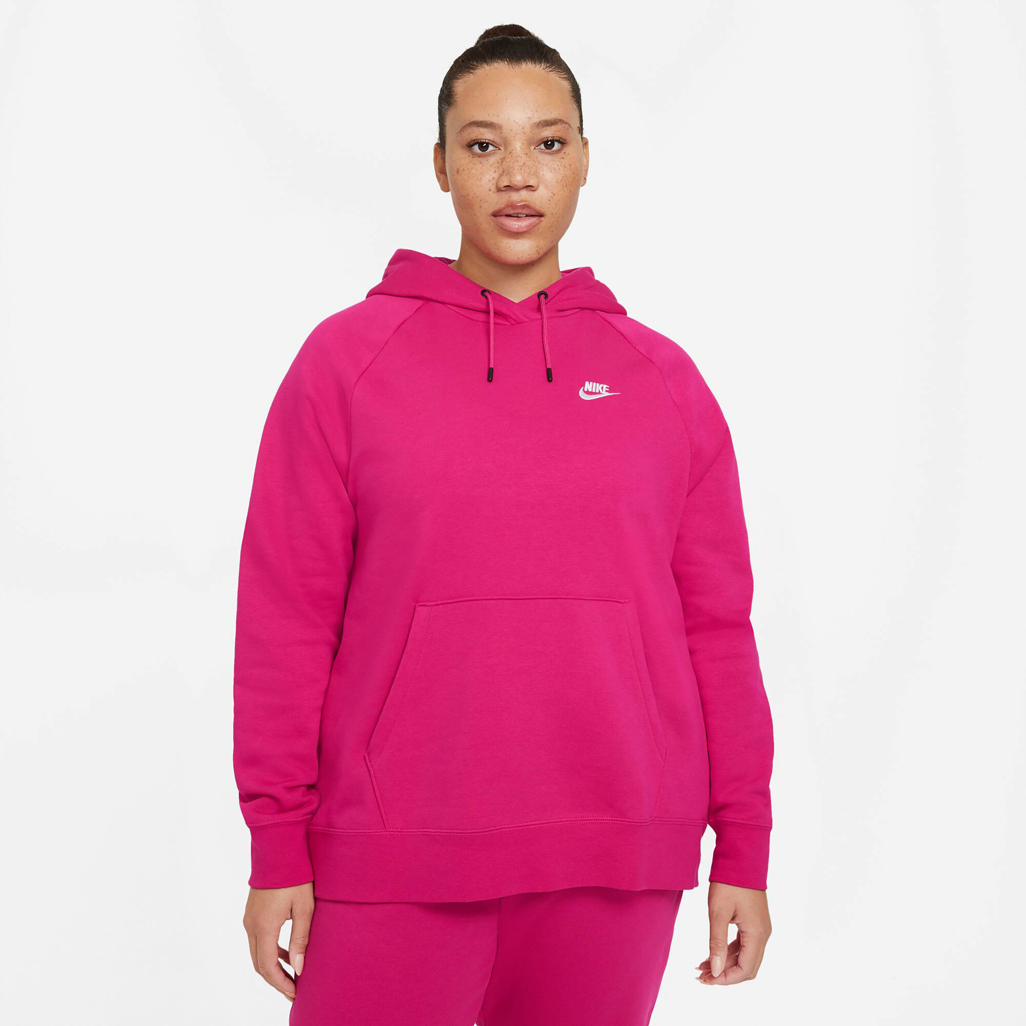 buy Nike Sportswear Essential Plus Size Hoody Women - Pink, White ...