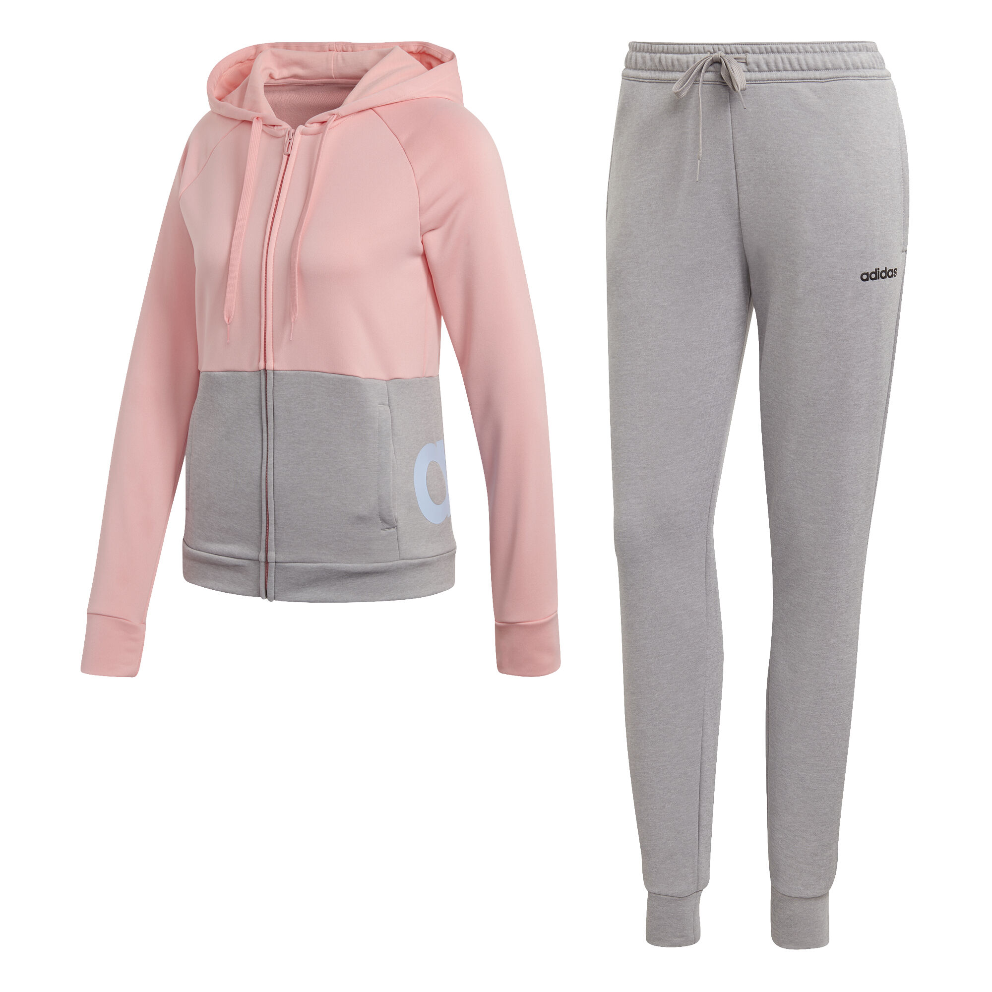 Womens grey and pink adidas tracksuit hot sale