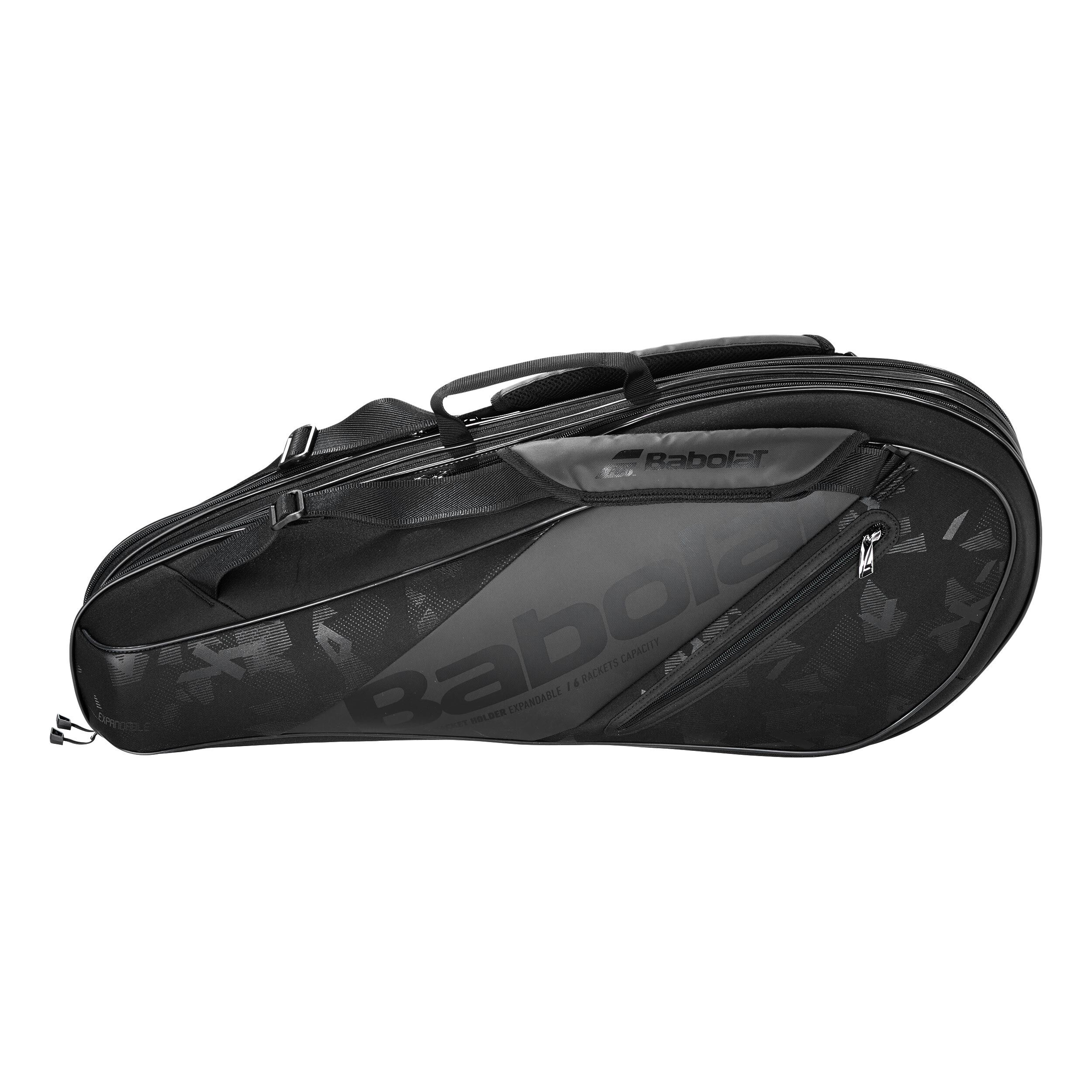 RH Expandable Team Racket Bag 9 Pack Black Schwarz Gl nzend