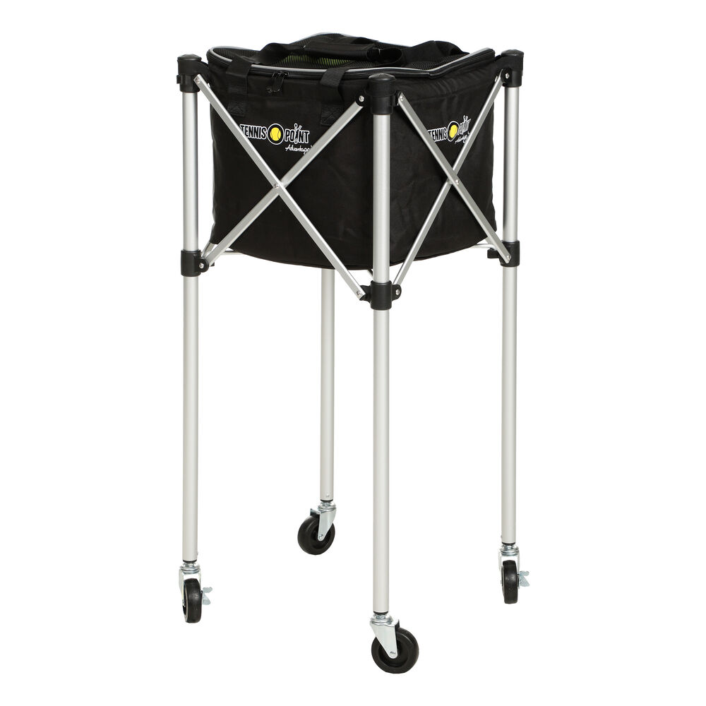 Tennis-Point Ball Cart Plus Bag-Black Tennis-Point Ball Cart Plus Bag-Black