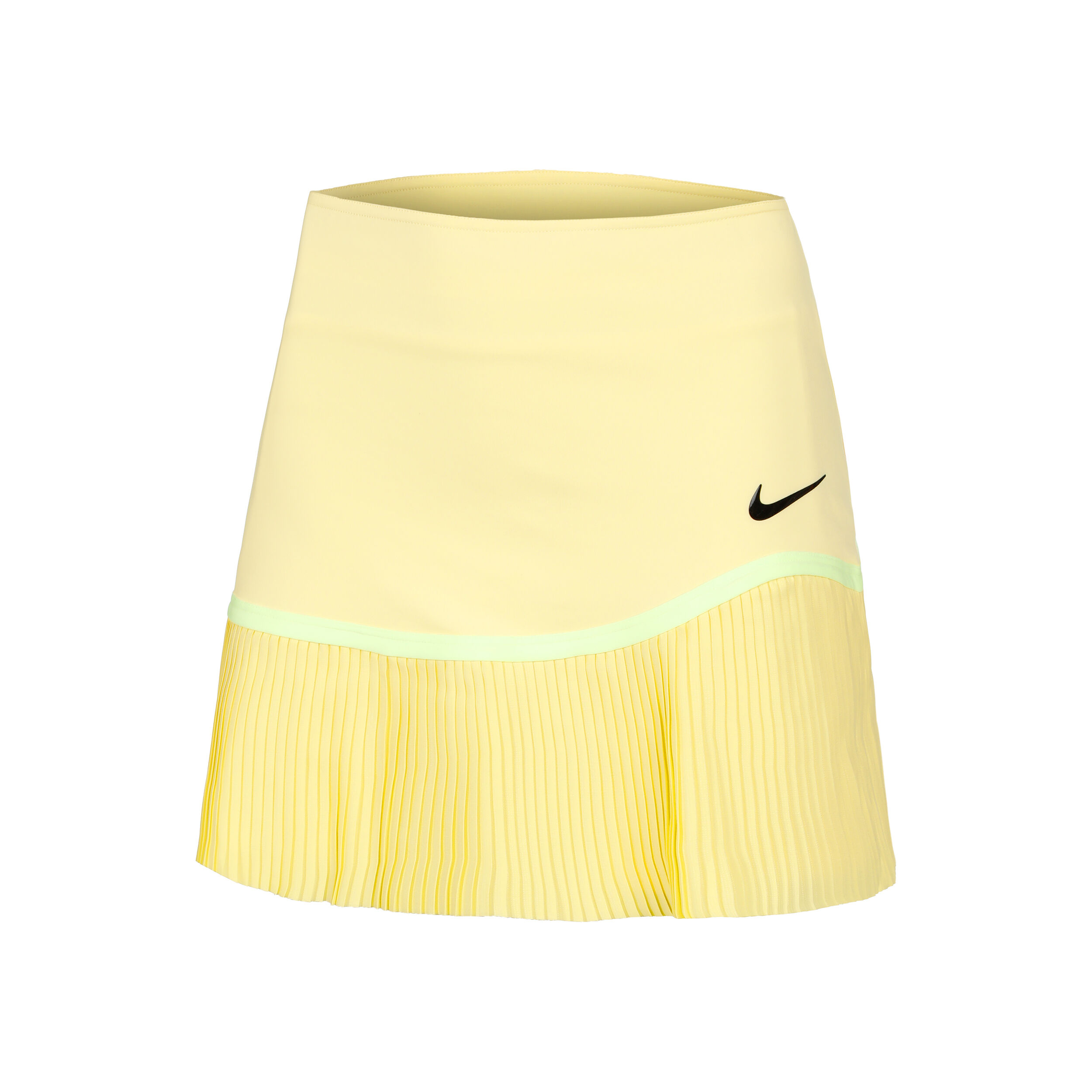 Lemon yellow pleated skirt shop