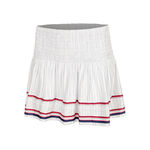Lucky in Love Clothing Lucky in Love Can't Find Me Love Long Hide Out Smocked Skirt Women - white, red