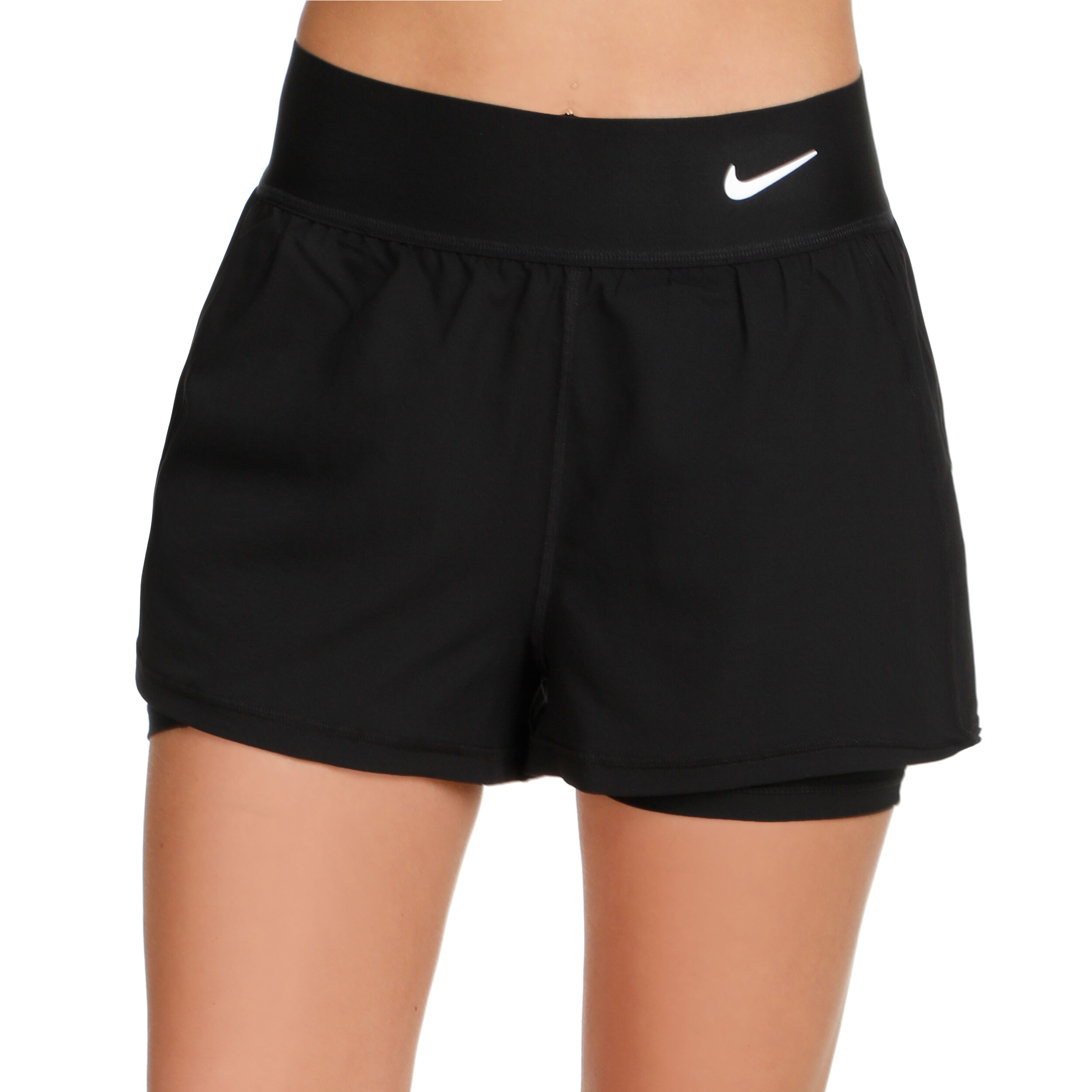 All black nike shorts womens store