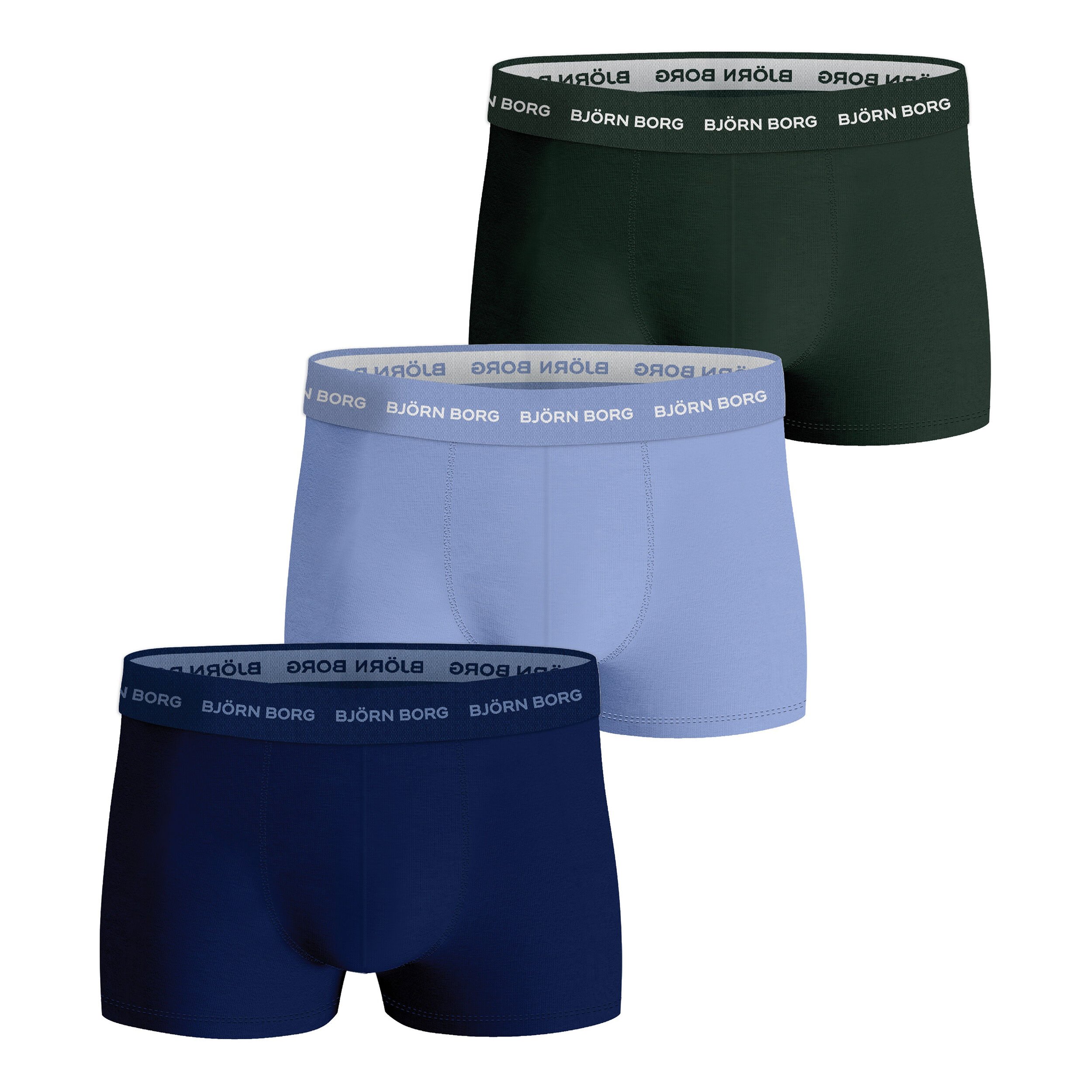 Buy Bjorn Borg Cotton Stretch Trunk Boxer Shorts 3 Pack Men Multicoloured online Tennis Point UK