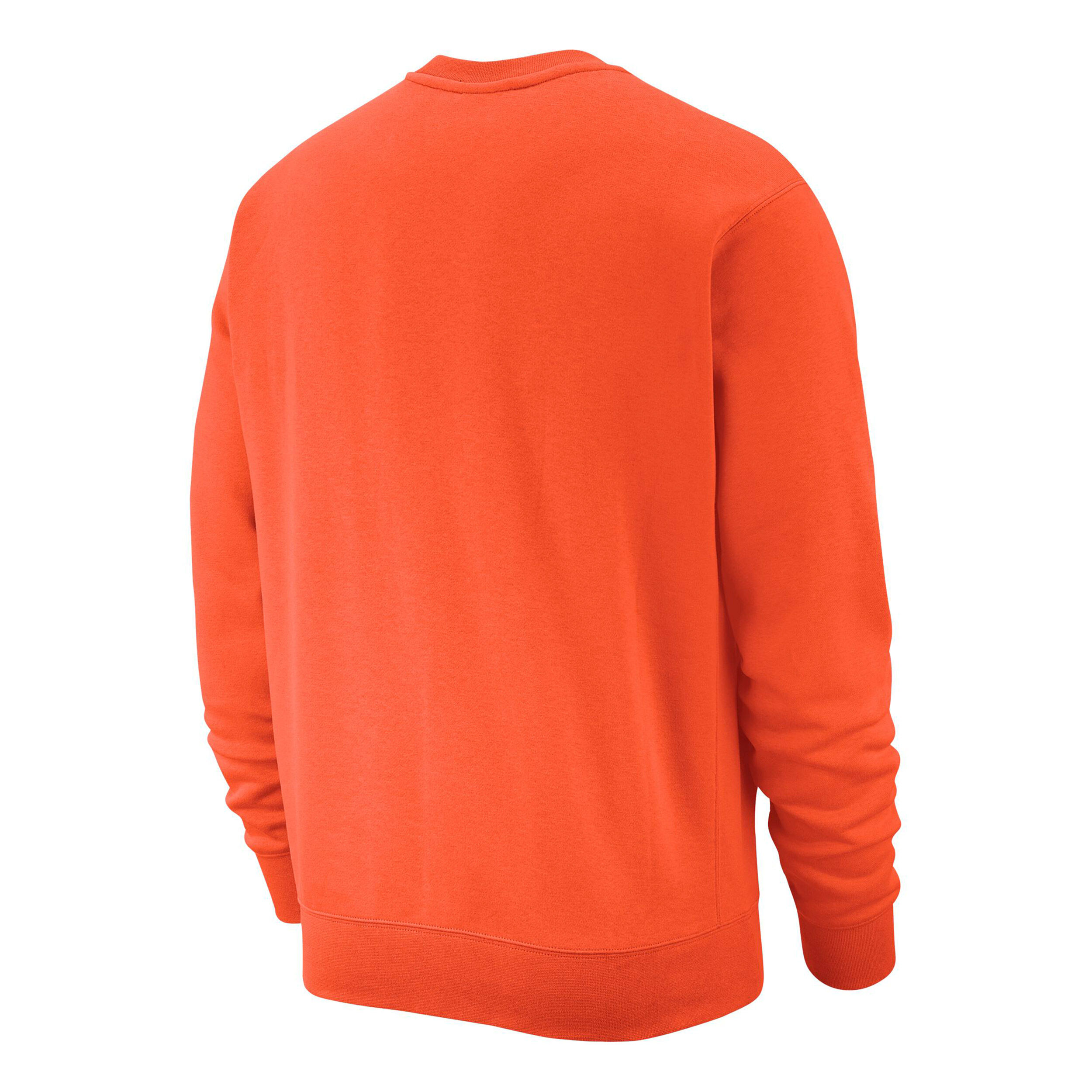 Nike club crew neck sweat in orange new arrivals