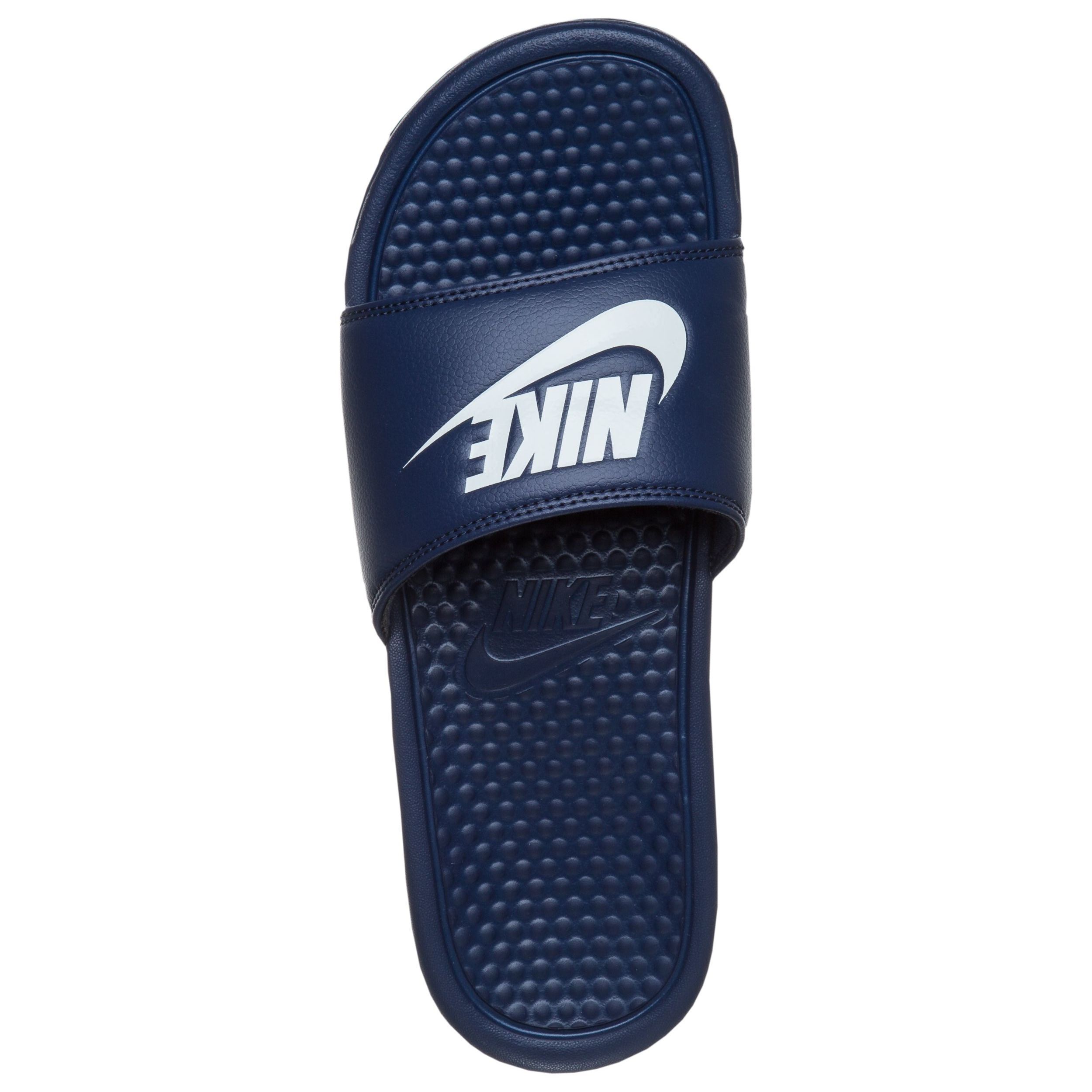 Nike benassi deals navy blue