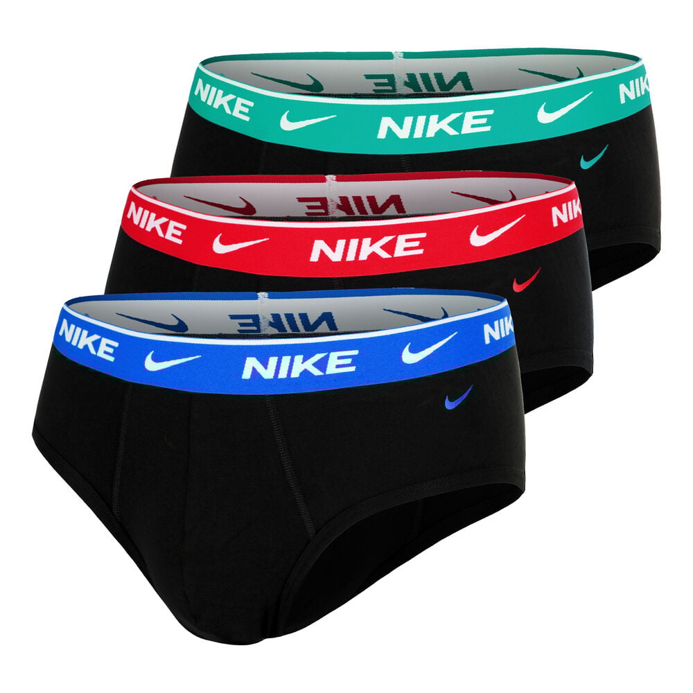 Nike Everyday Cotton Stretch Brief Boxer Shorts 3 Pack Men black