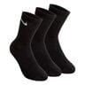 Everyday Cushion Crew Sports Socks 3 Pack-Black