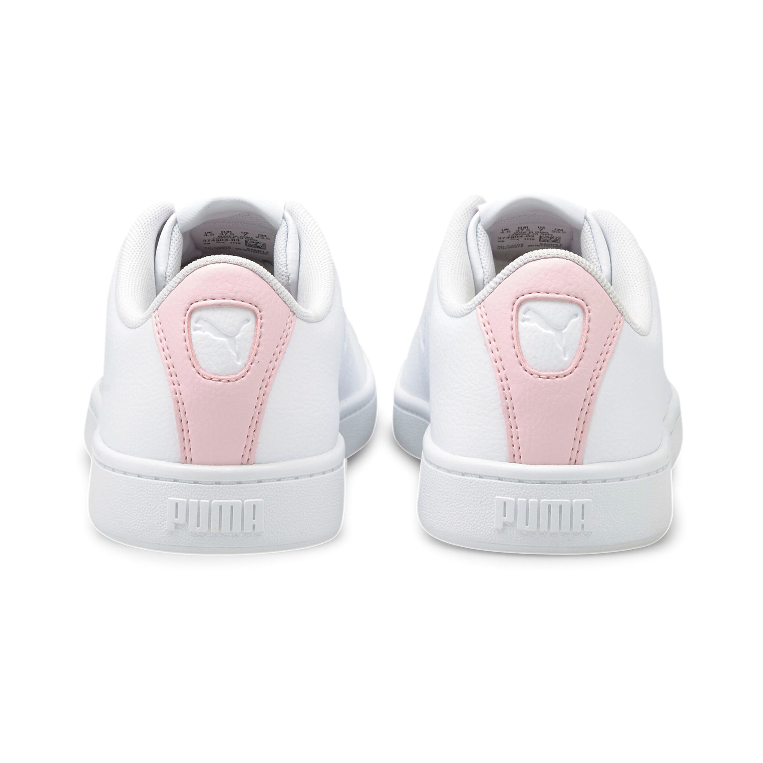 Womens pink and white puma shoes 2025