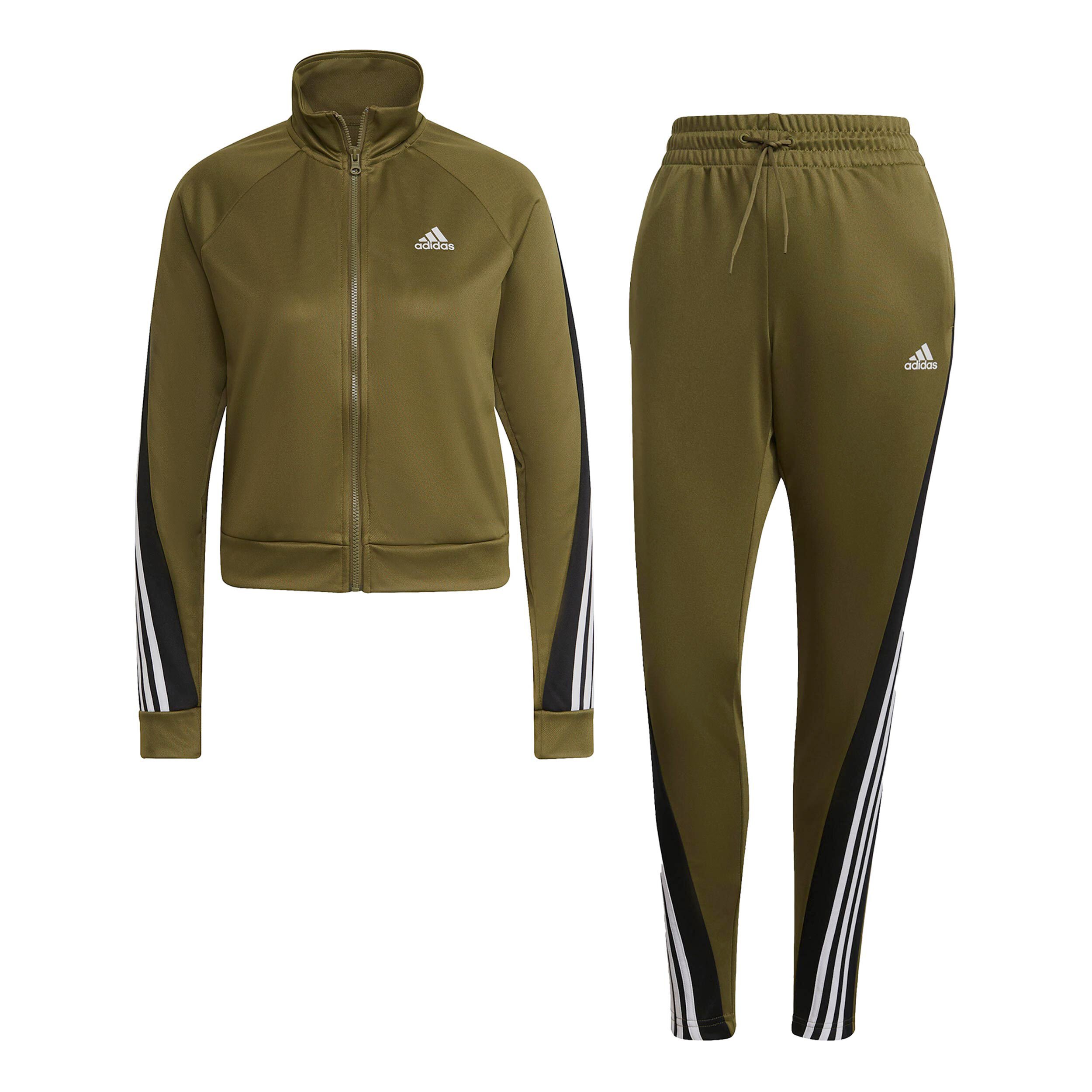 Olive shop adidas tracksuit