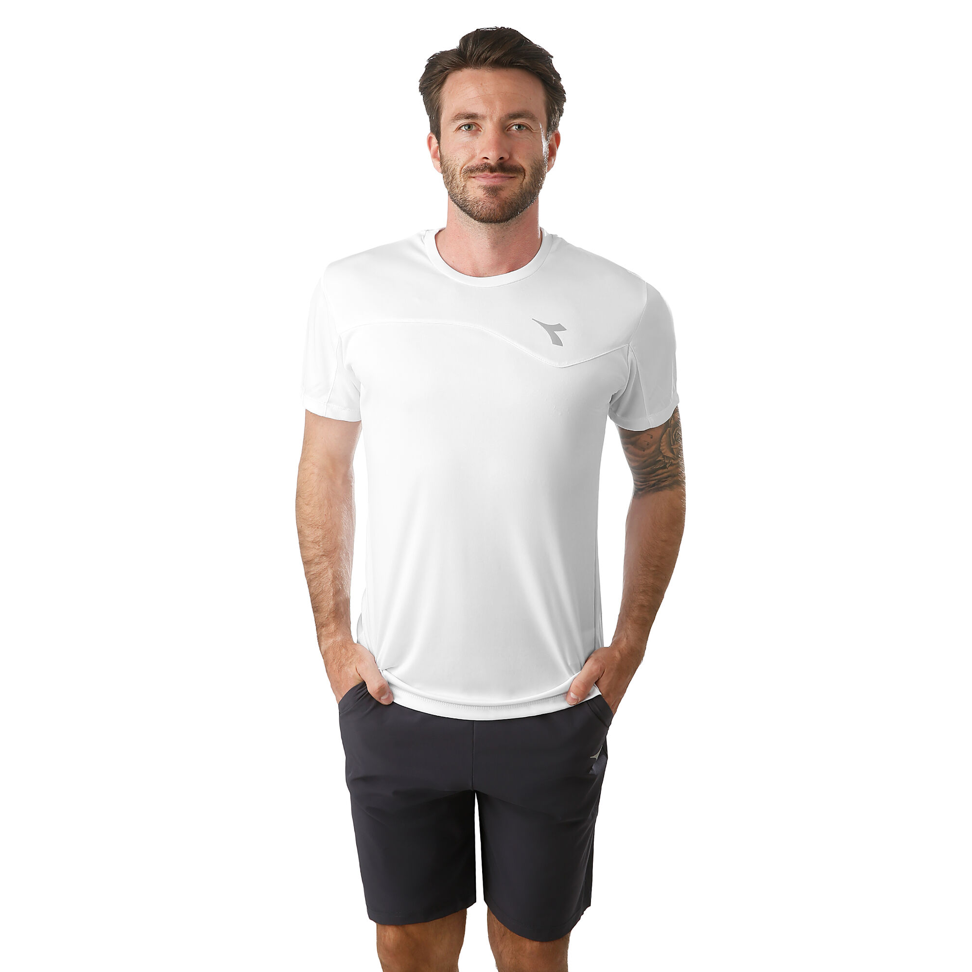 buy Diadora Team T-Shirt Men - White, Lightgrey online | Tennis-Point