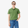 Ribbed Collar Polo Men - green, white