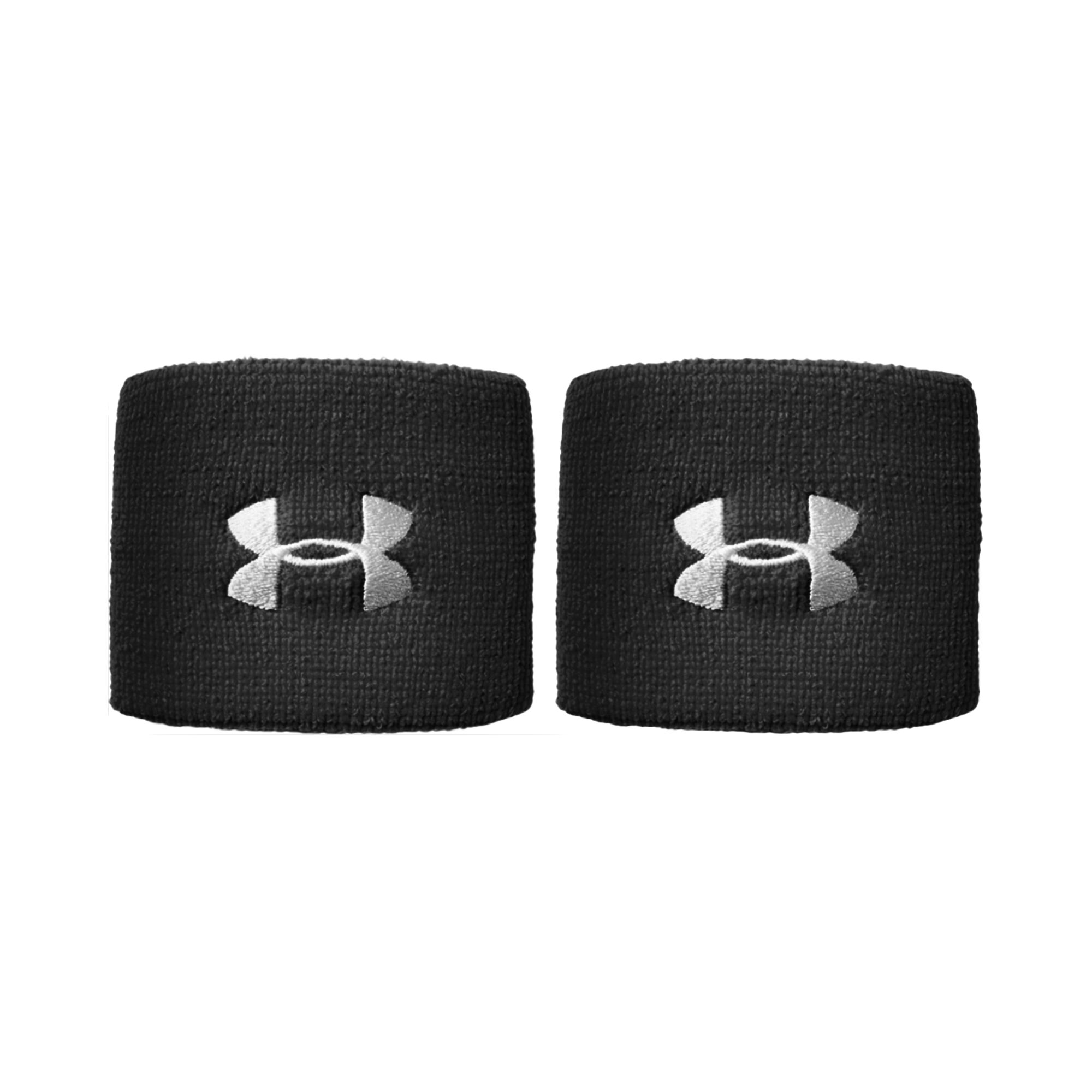 buy Under Armour Performance Wristband 2 Pack Black, White online