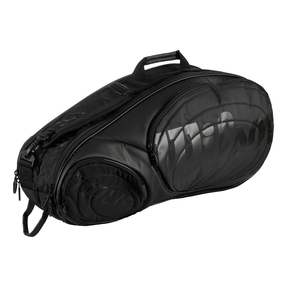 Wilson Tour Racket Bag 6 Pack -Black,Schwarz Glänzend black
