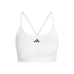 adidas Clothing adidas Aeroreact Training 3 Stripes Sports Bras Women-White