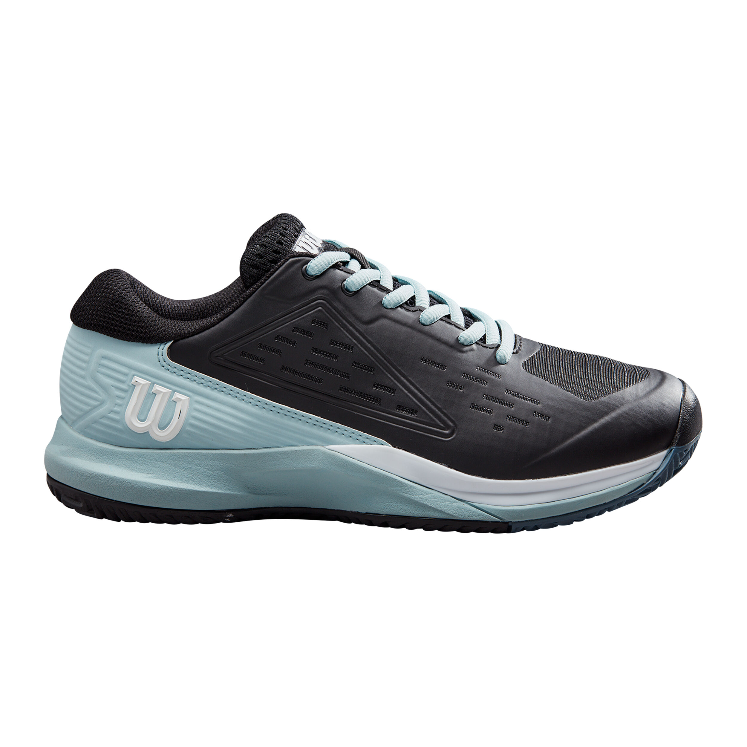 Rush Pro Ace Clay Court Shoe Women Black Light Blue