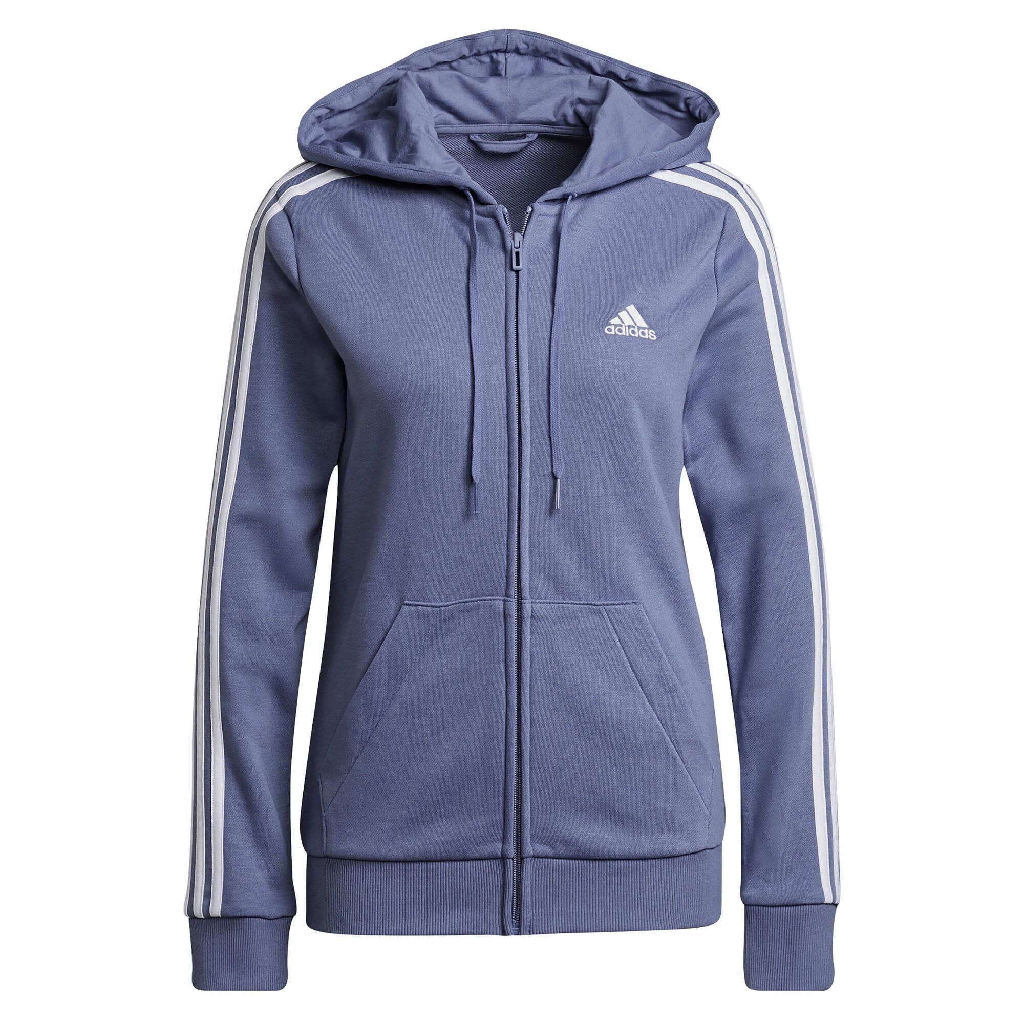 buy adidas 3-Stripes FT Zip Hoodie Women - Light Blue, White online ...