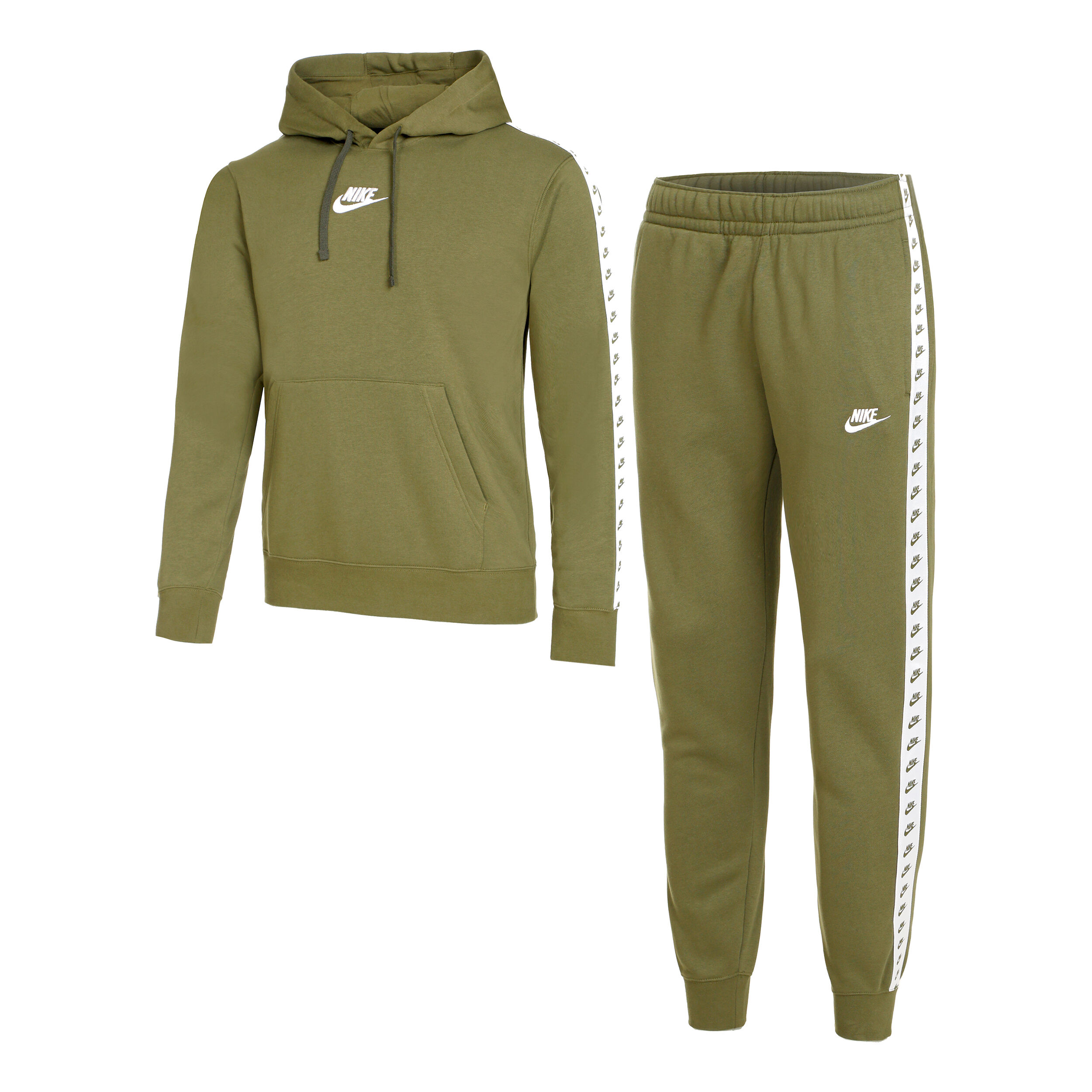 Sportswear Sport Essentials Fleece Tracksuit Men Olive White