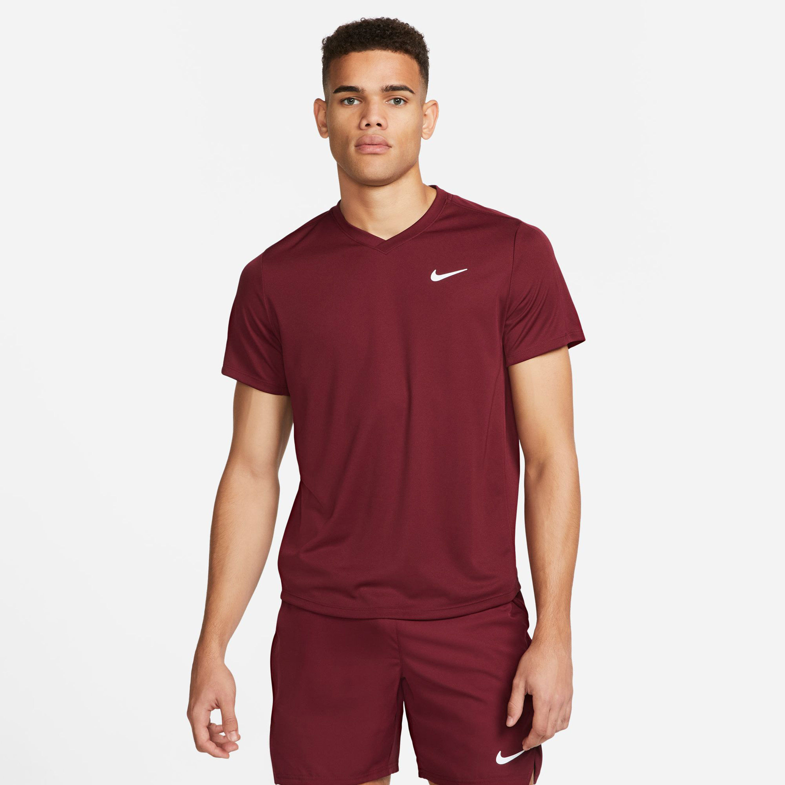 Maroon nike dri best sale fit shirt
