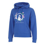 Quiet Please Hoody Quiet Please Crush Flower Logo Hoody Women-blue, white